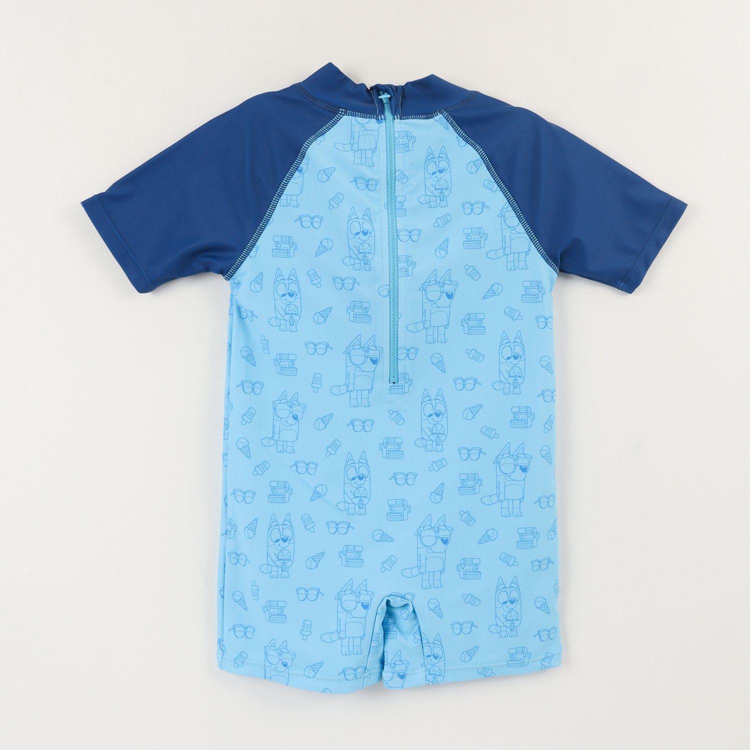 Traje de Baño Manga Corta Niño Azul Bluey & Friends Bluey-1