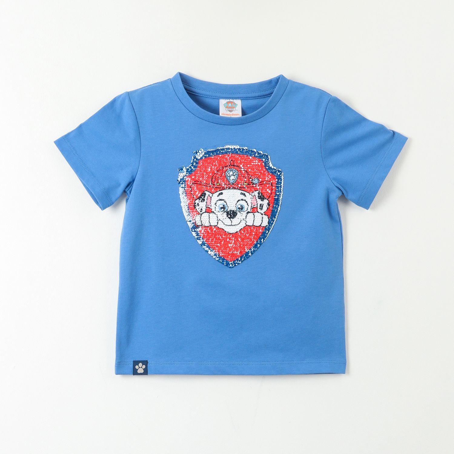 Polera Manga Corta Niño Chase Y Marshall Beige Paw Patrol-0