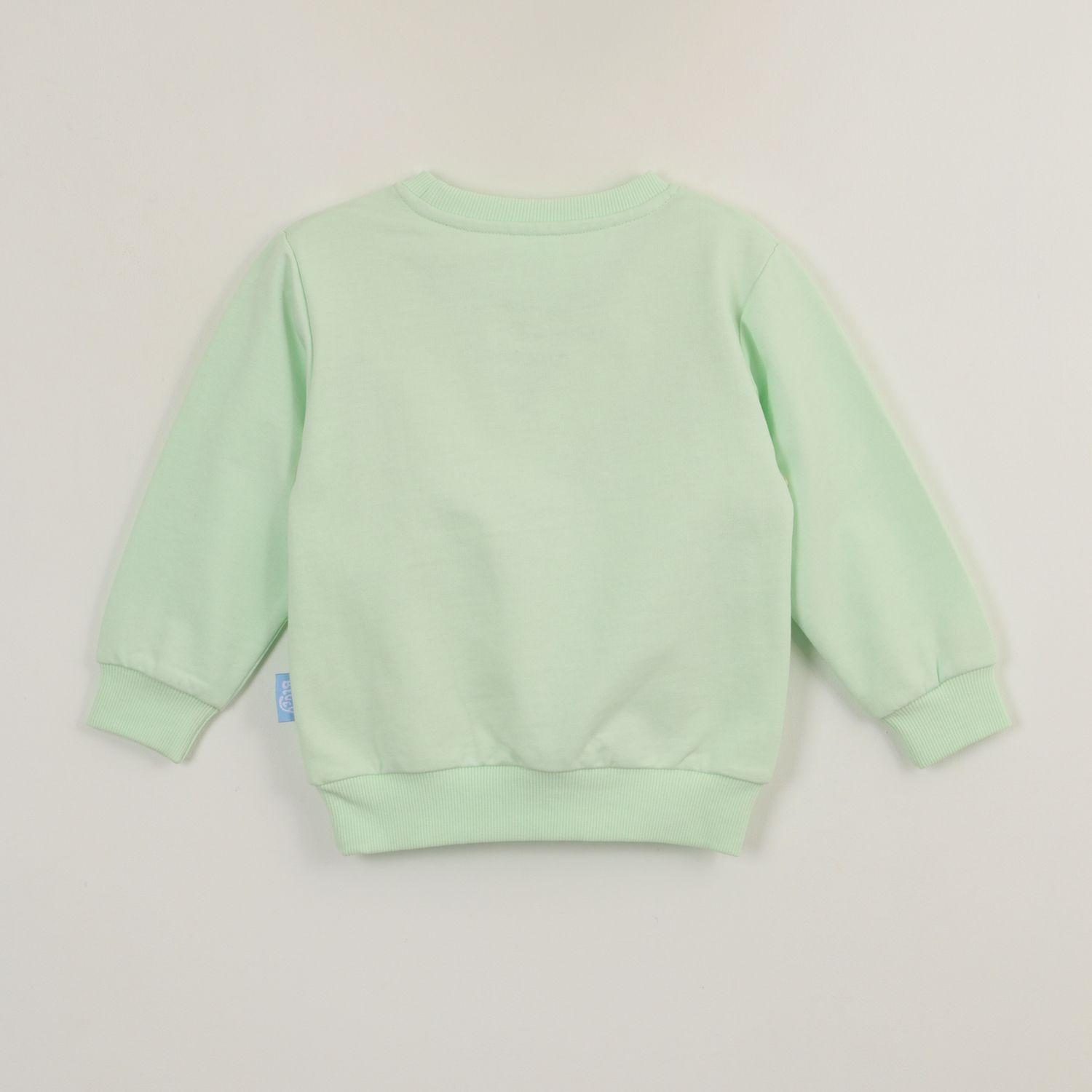 Poleron Cerrado Niña Relieve Emboss Verde Bluey-2