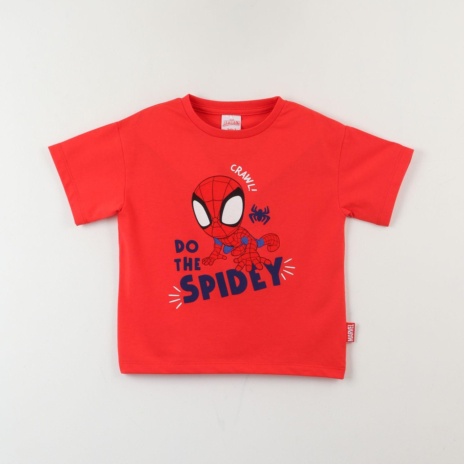 Polera Manga Corta Niño Rojo Do The Spidey Marvel-0
