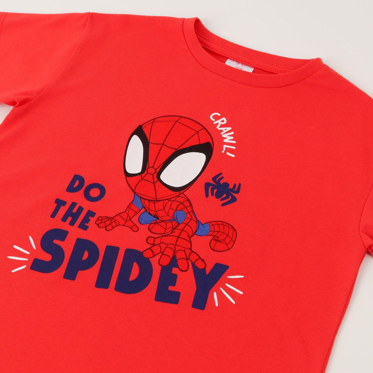 Polera Manga Corta Niño Rojo Do The Spidey Marvel-2