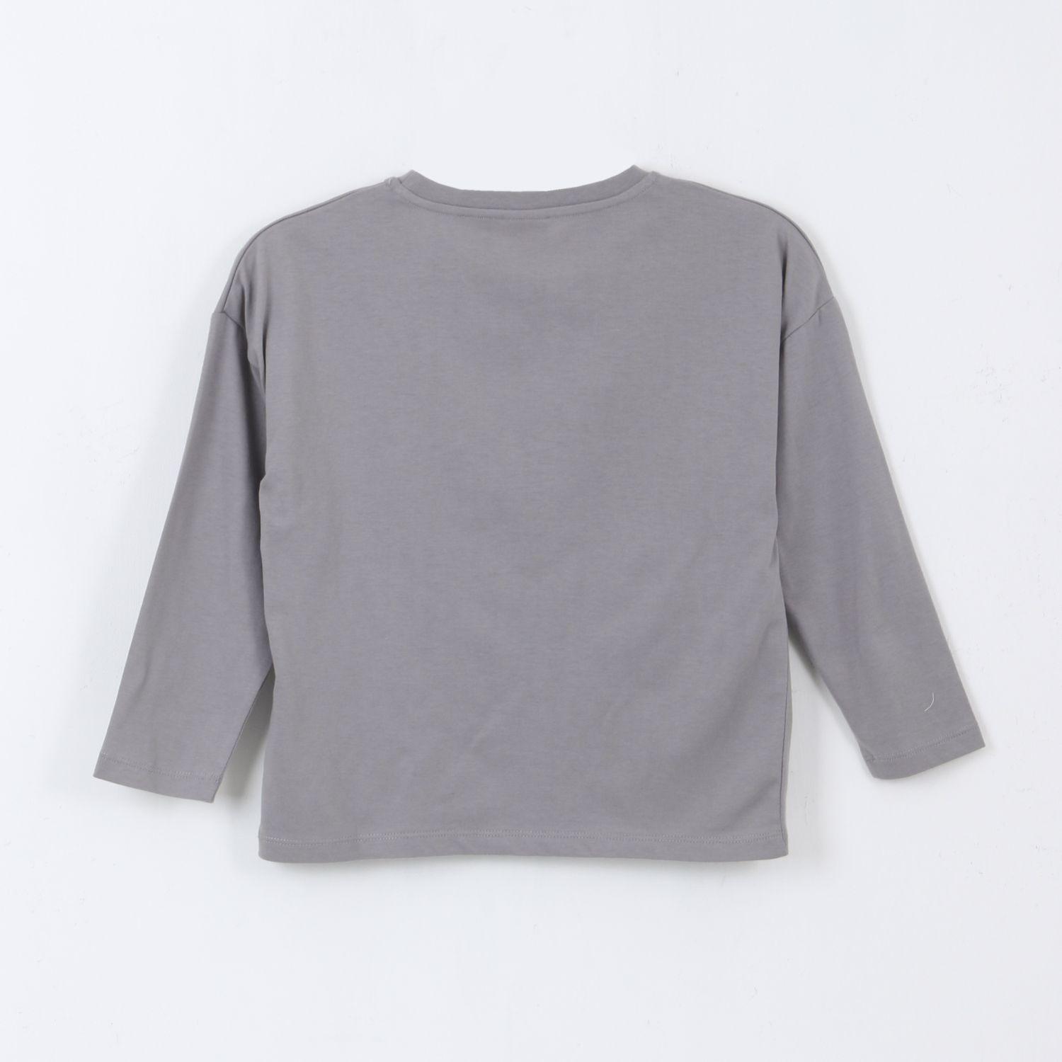 Polera Manga Larga Niña Cinnamoroll Gris Hello Kitty-1