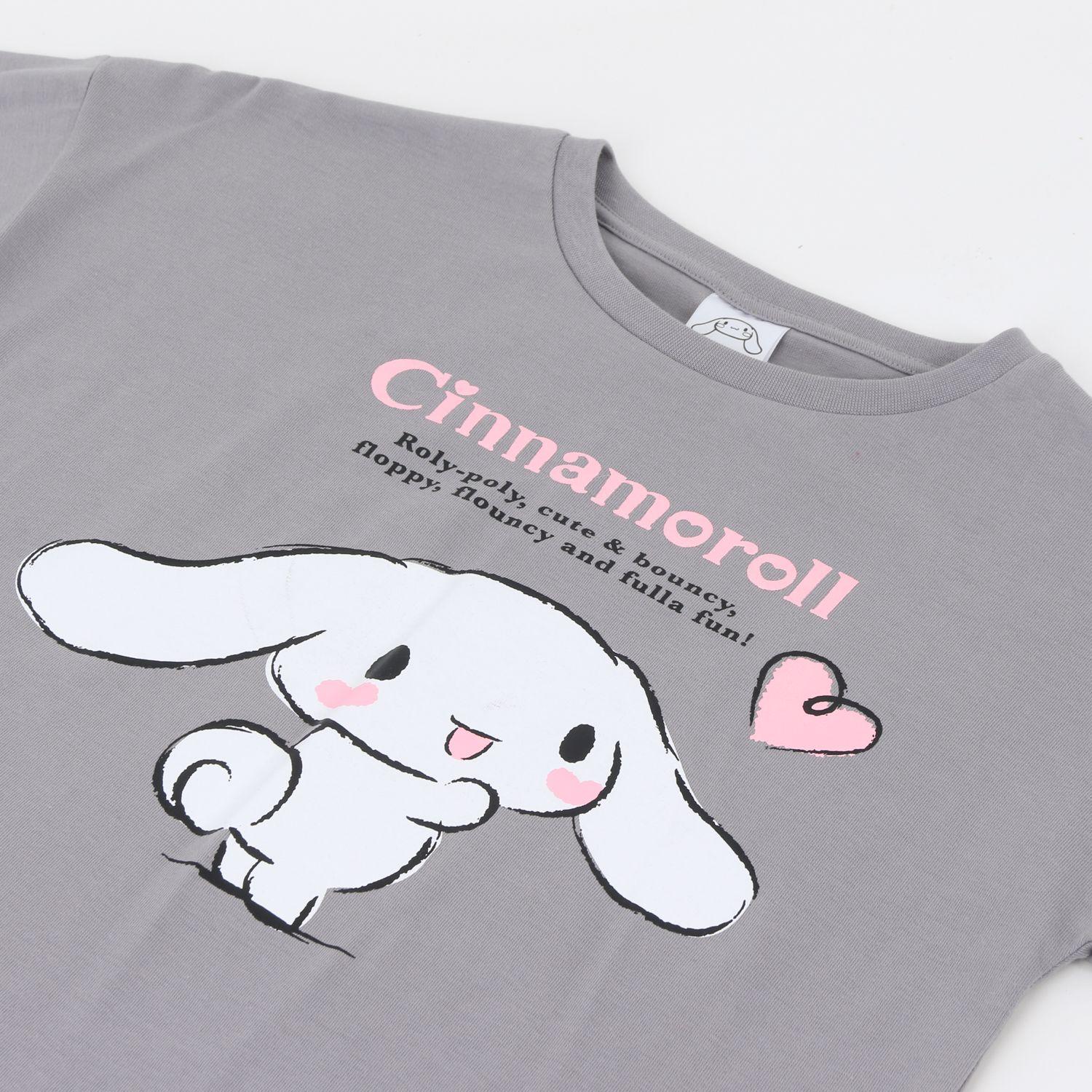 Polera Manga Larga Niña Cinnamoroll Gris Hello Kitty-2