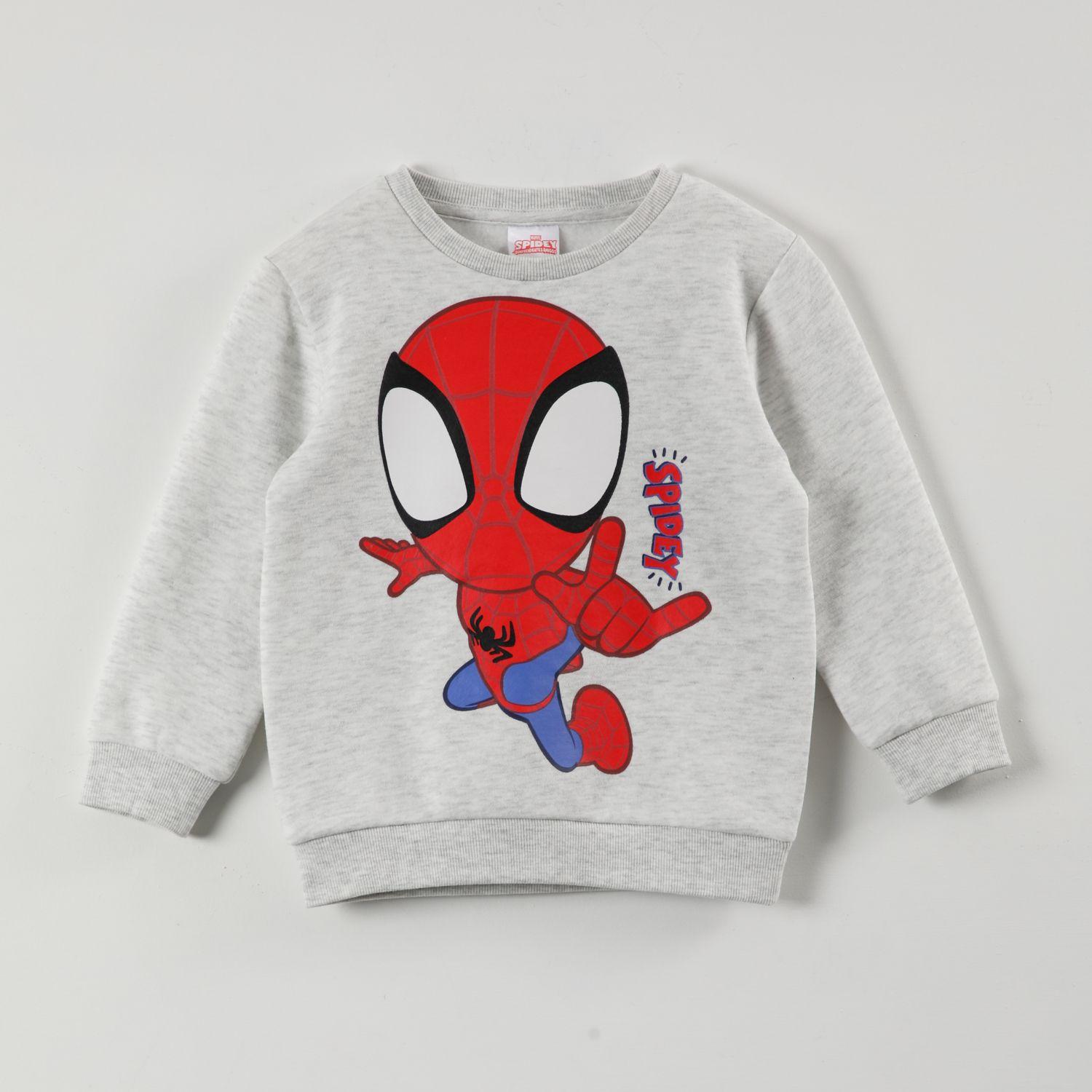 Poleron Niño Spiderman Spidey Gris Marvel-0