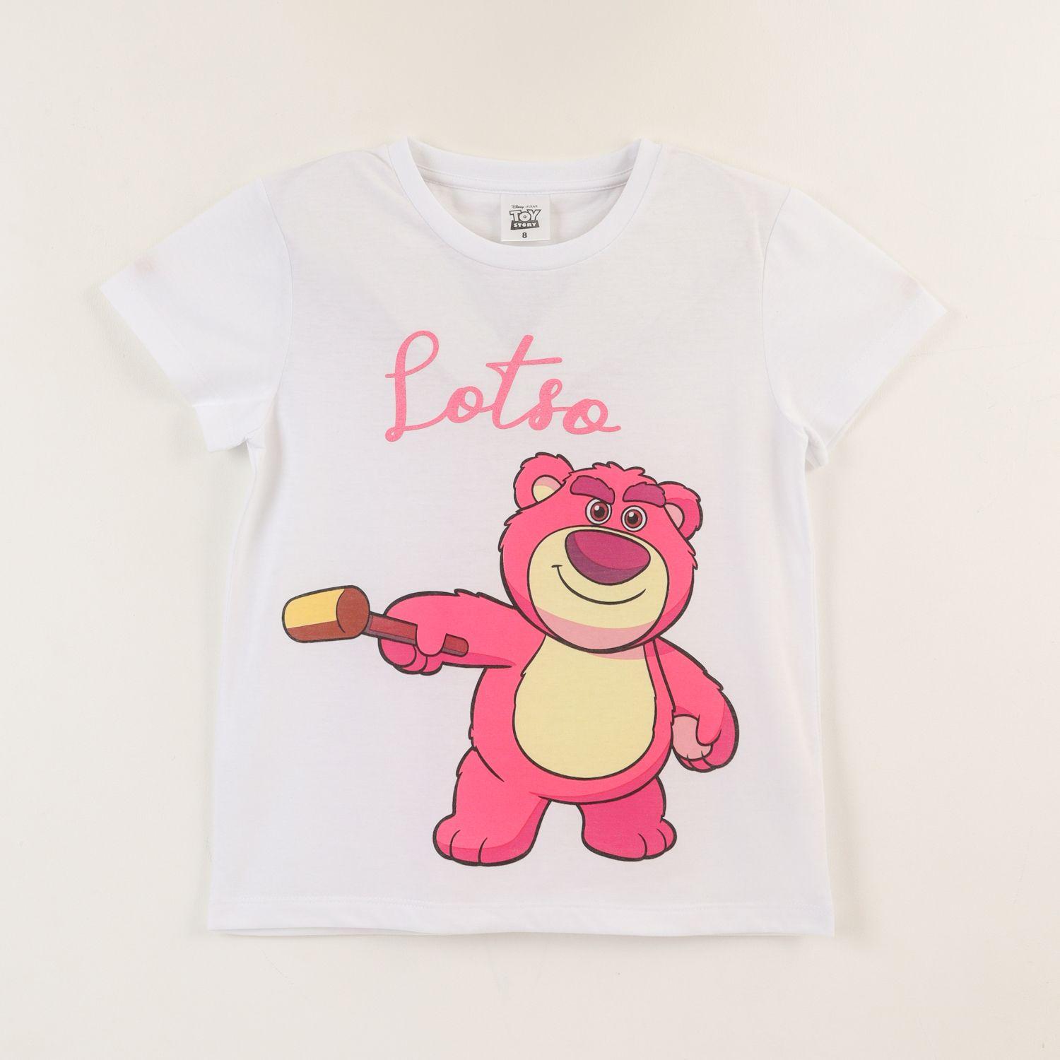 Polera Manga Corta Niña Blanco Lotso Toy Story Disney-0