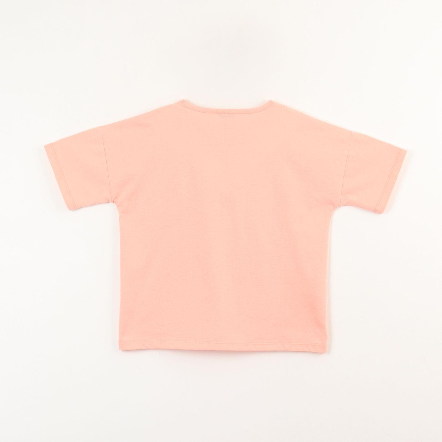 Polera Manga Corta Niña Minnie Frase Rosado Disney-2
