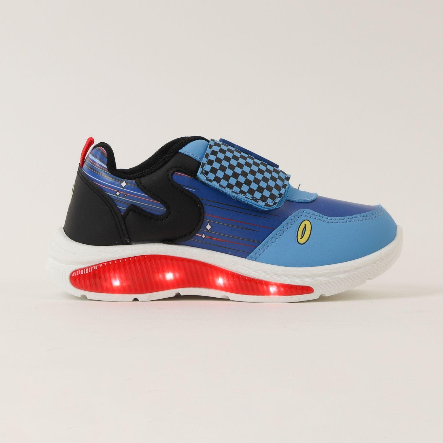 Zapatilla Con Luces Niño Cuadrille Azul Sonic-0