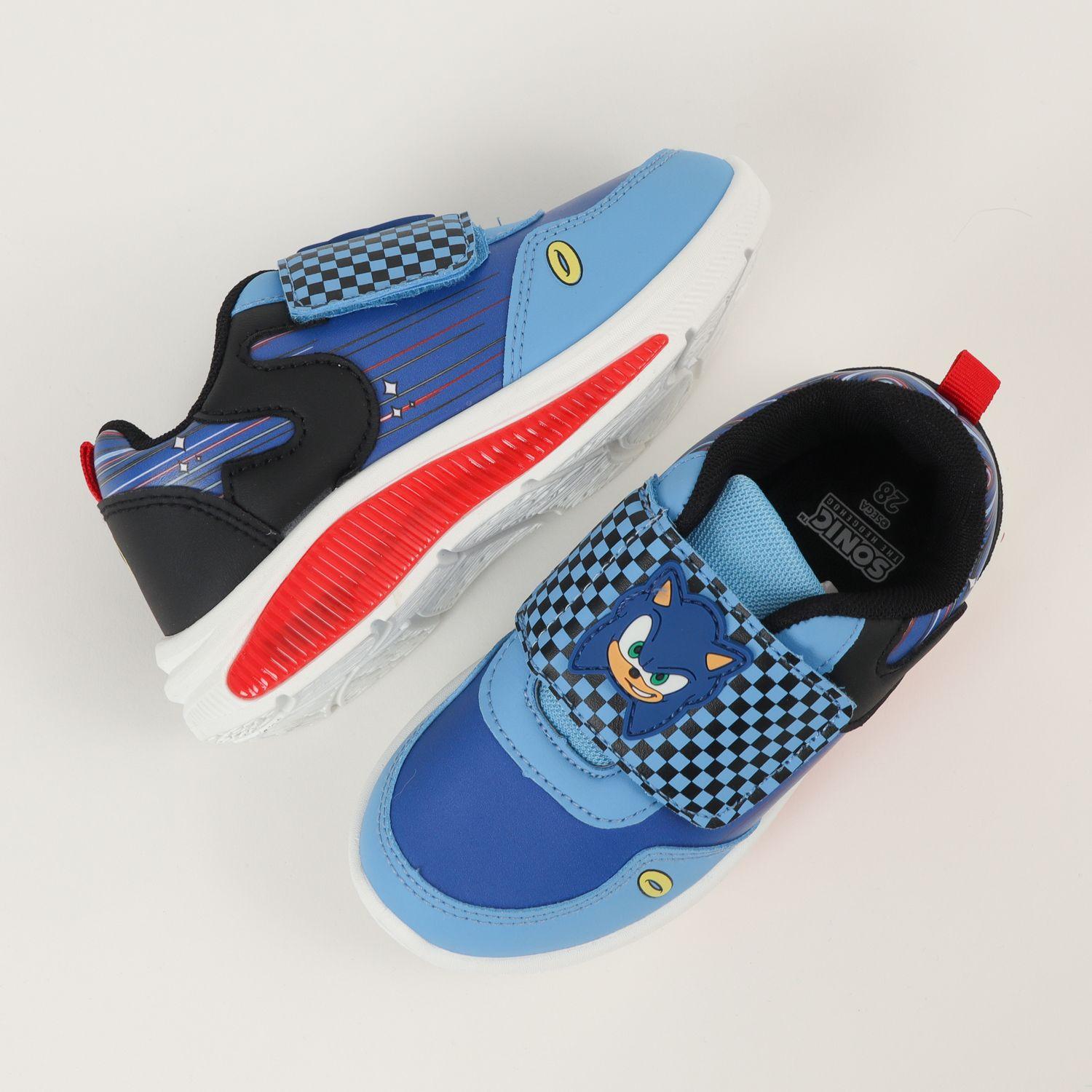 Zapatilla Con Luces Niño Cuadrille Azul Sonic-2