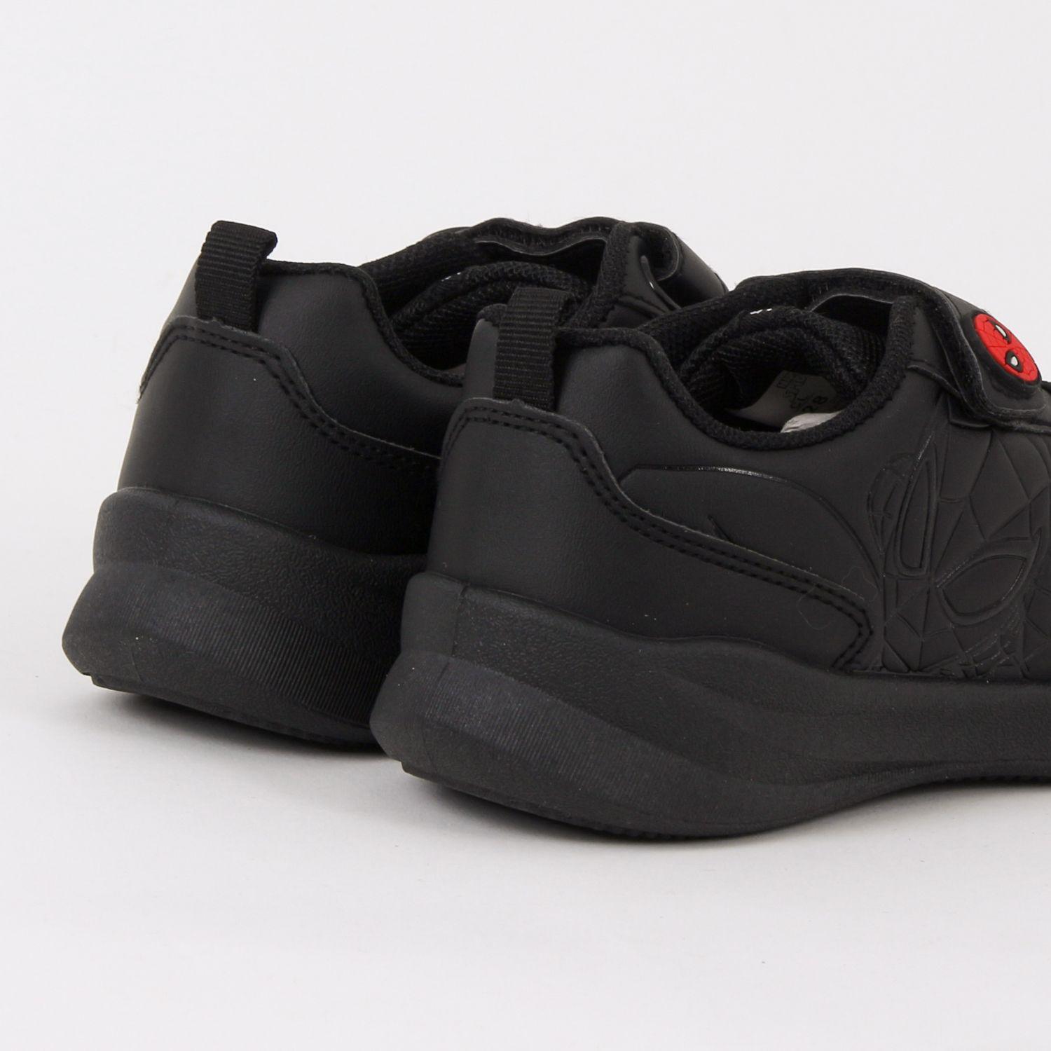 Zapatilla Escolar Niño Velcro Negro Spiderman Marvel-2