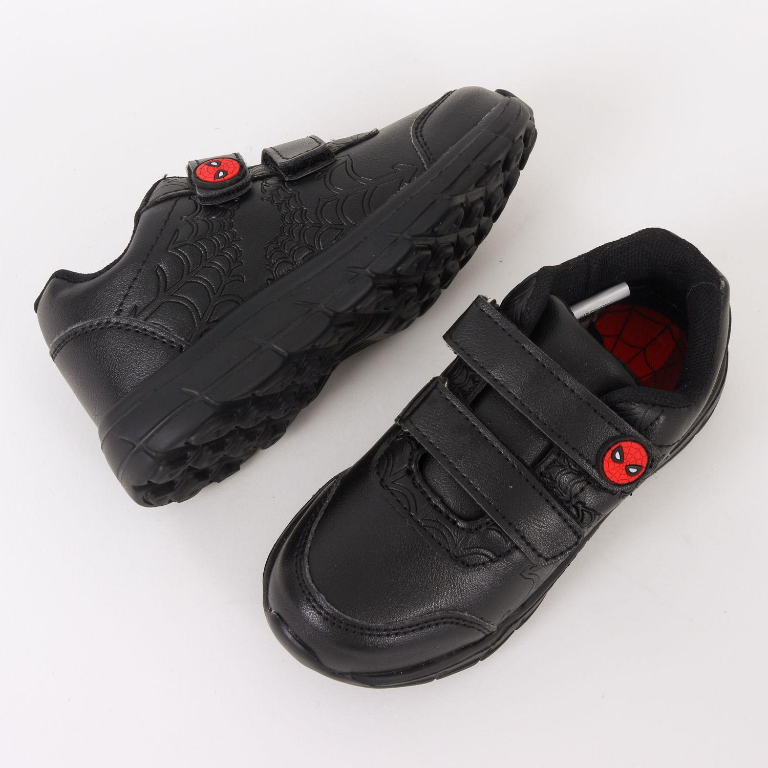 Zapatilla Escolar Niño Velcro Negro Spiderman Marvel-3