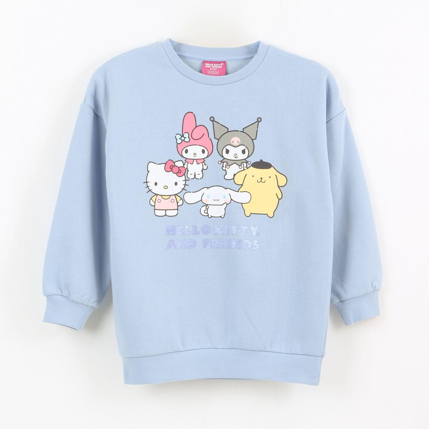 Polerón Cerrado Niña Friends Celeste Hello Kitty-0