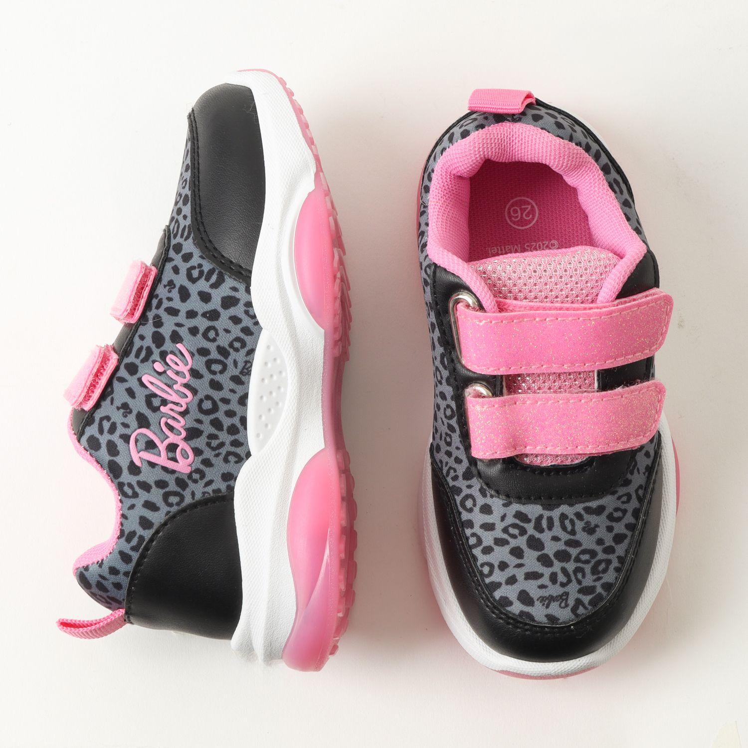 Zapatilla Con Luces Niña Animal Print Negro Barbie-2