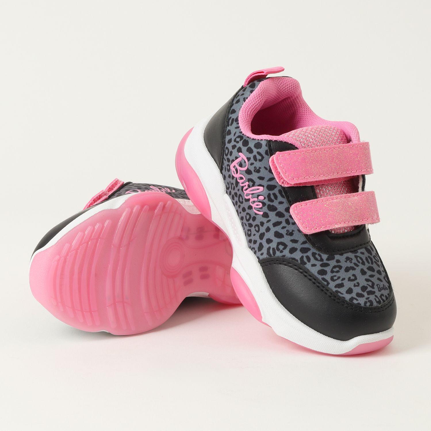 Zapatilla Con Luces Niña Animal Print Negro Barbie-3