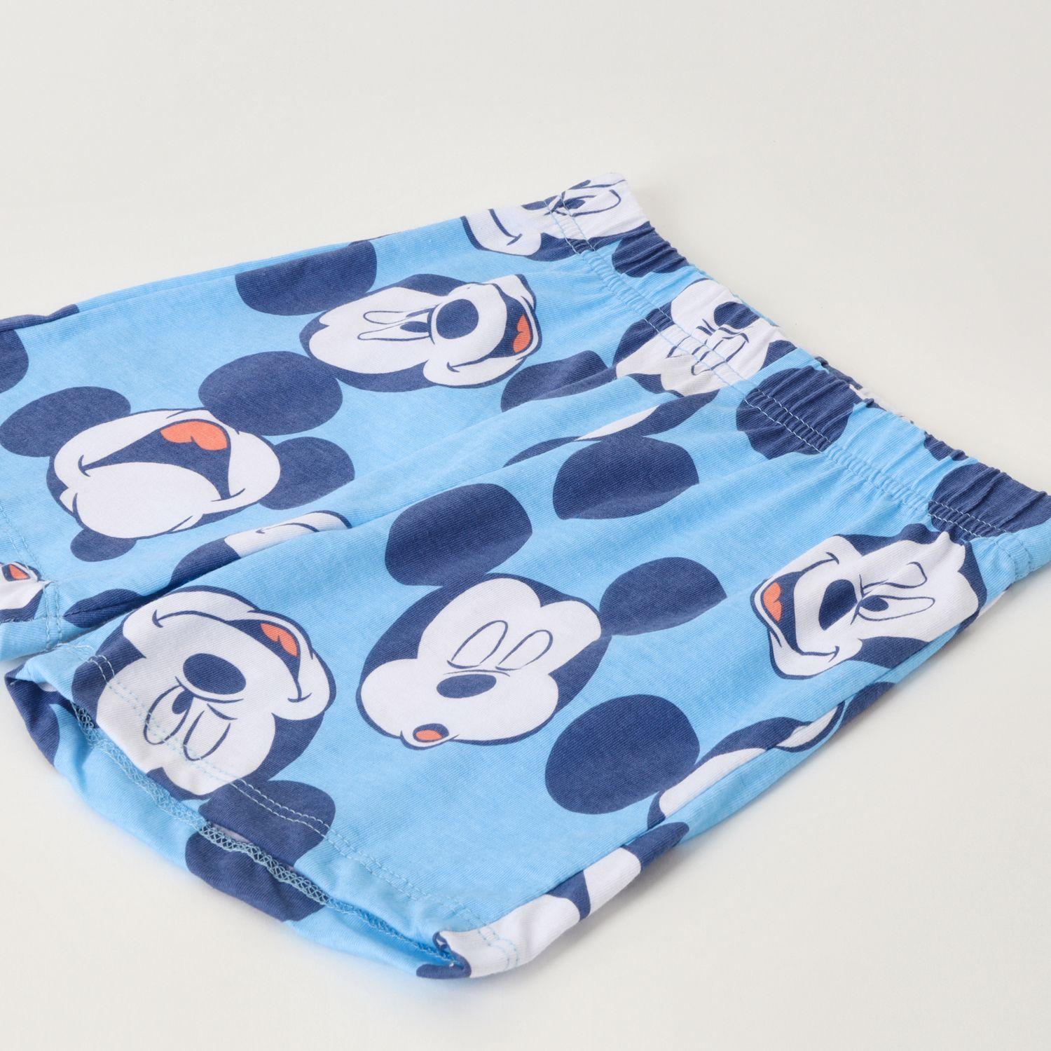 Pijama Corto Niño Mickey Full Print Celeste Disney-2