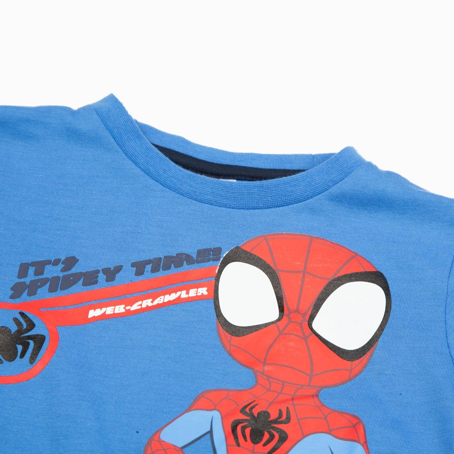 Polera Manga Larga Niño Spiderman Spidey Azul Marvel-2