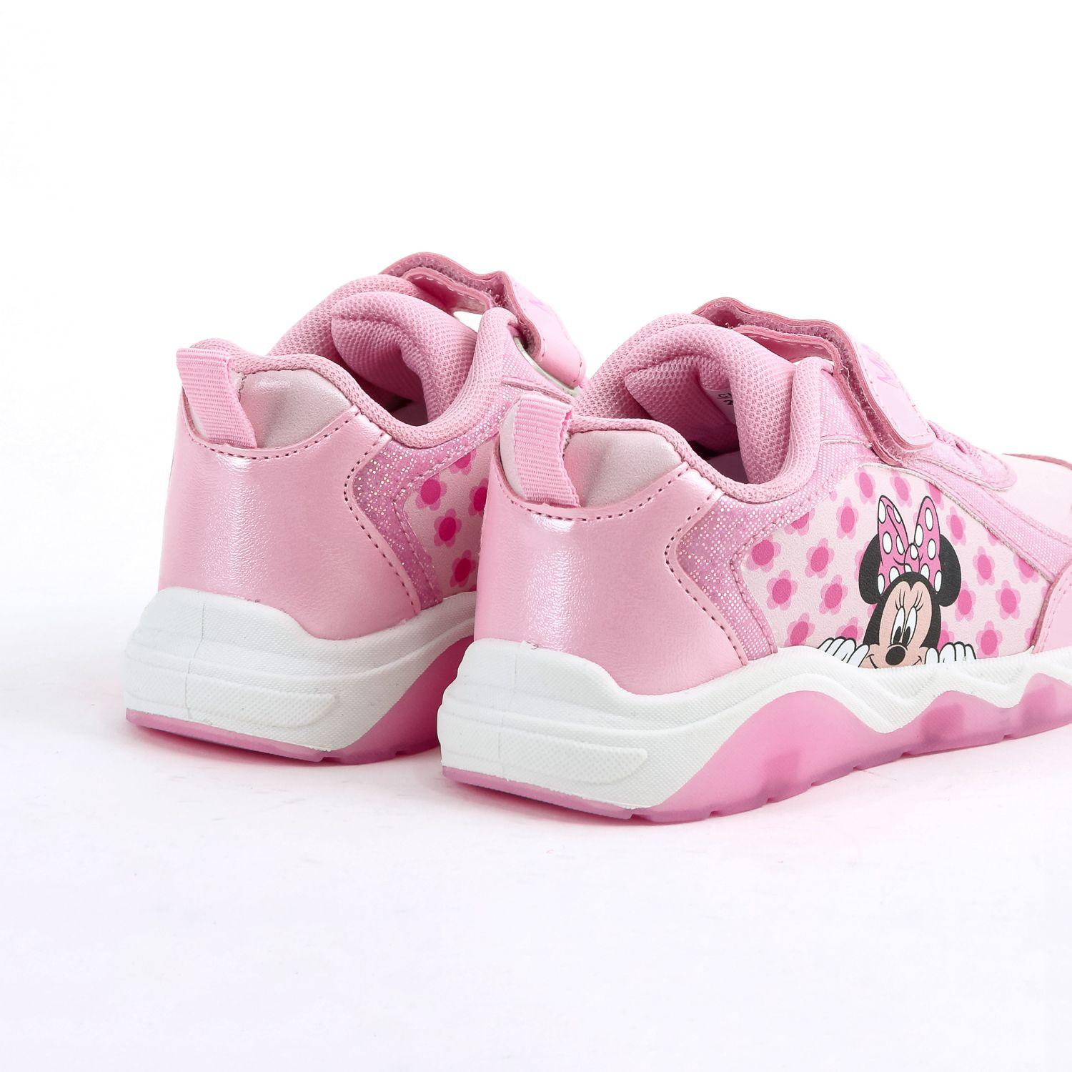 Zapatilla Luces Niña Flores Minnie Rosado Disney-2