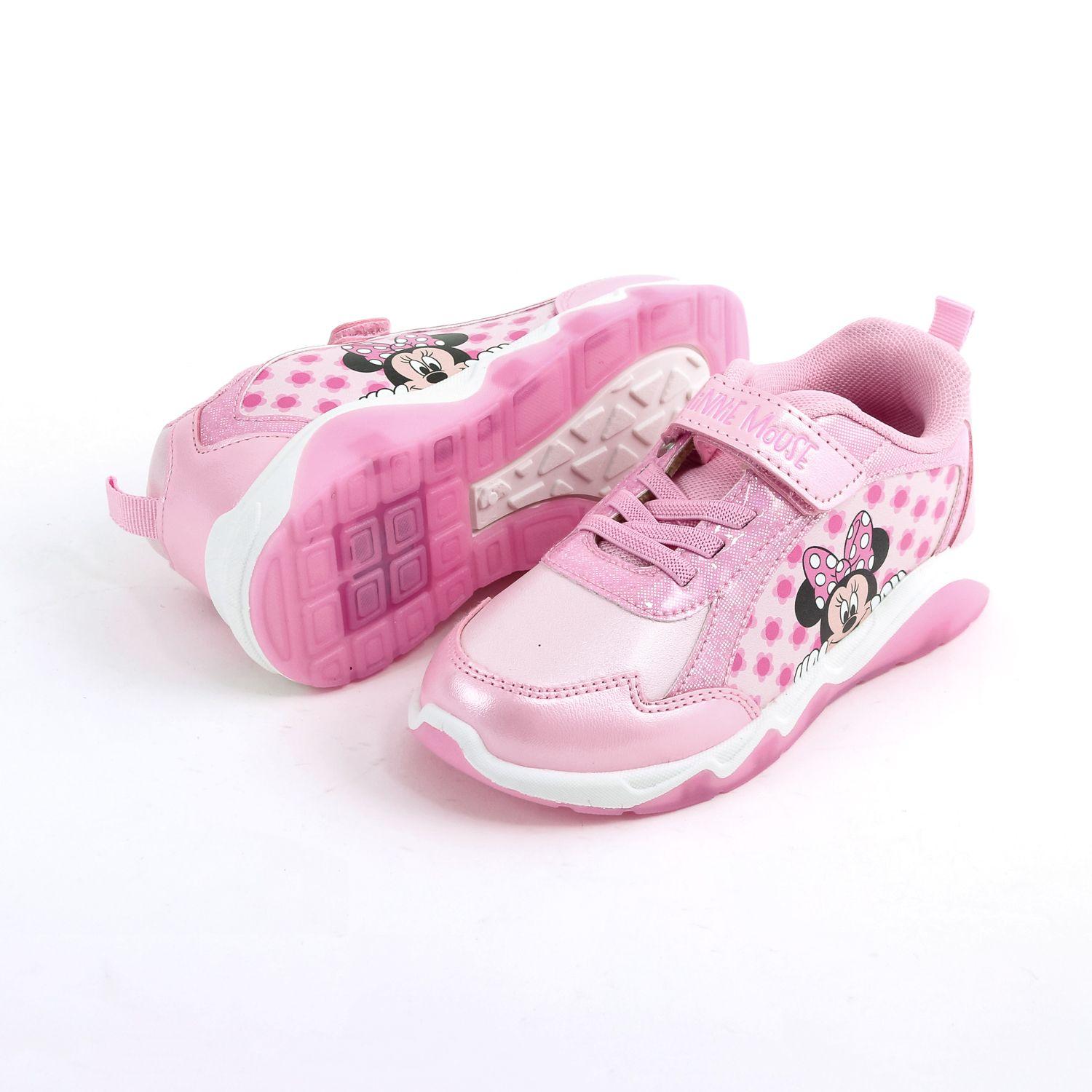 Zapatilla Luces Niña Flores Minnie Rosado Disney-3