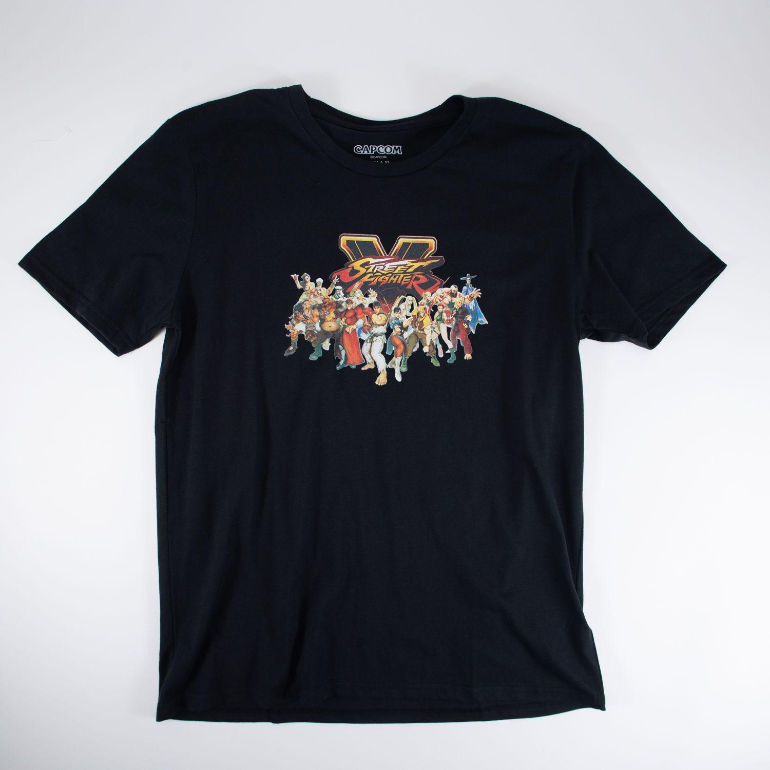 Polera Hombre Street Fighter Lucha Negro-0