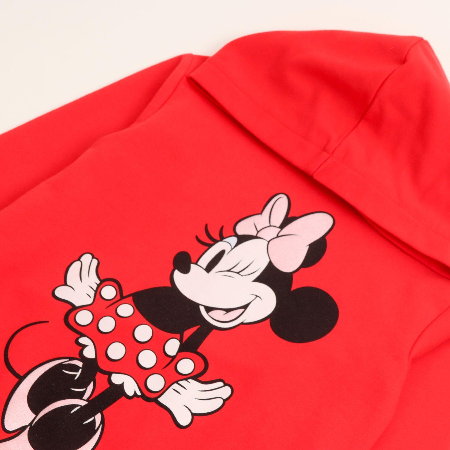 Poleron Cerrado Con Gorro Niña Minnie Character Rojo Disney-1