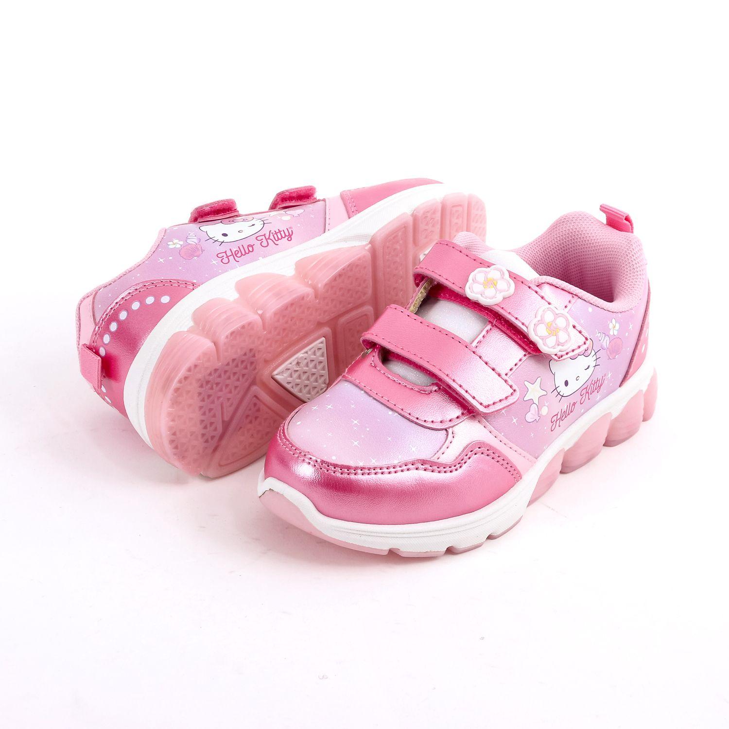 Zapatilla Luces Niña Hello Kitty Marina Rosado-4