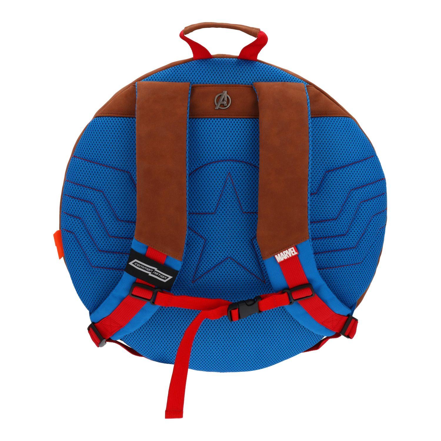 Mochila Escolar Niño Escudo Capitán America Rojo Marvel-4