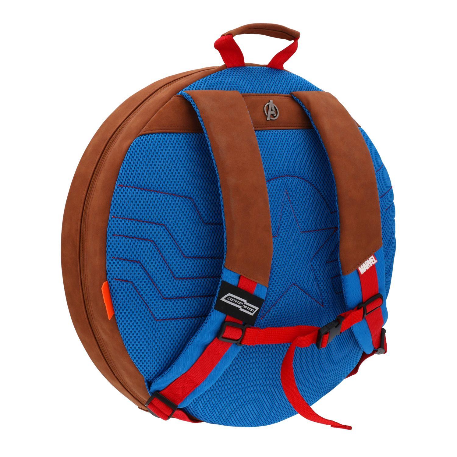 Mochila Escolar Niño Escudo Capitán America Rojo Marvel-5