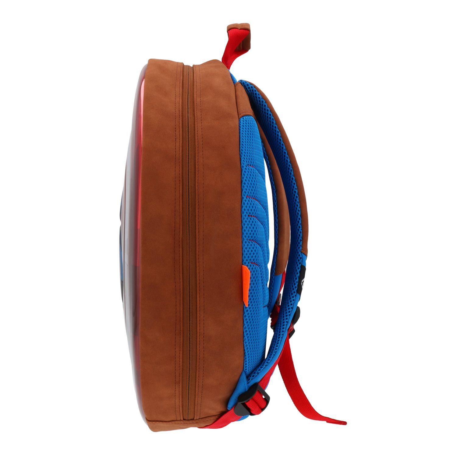 Mochila Escolar Niño Escudo Capitán America Rojo Marvel-6