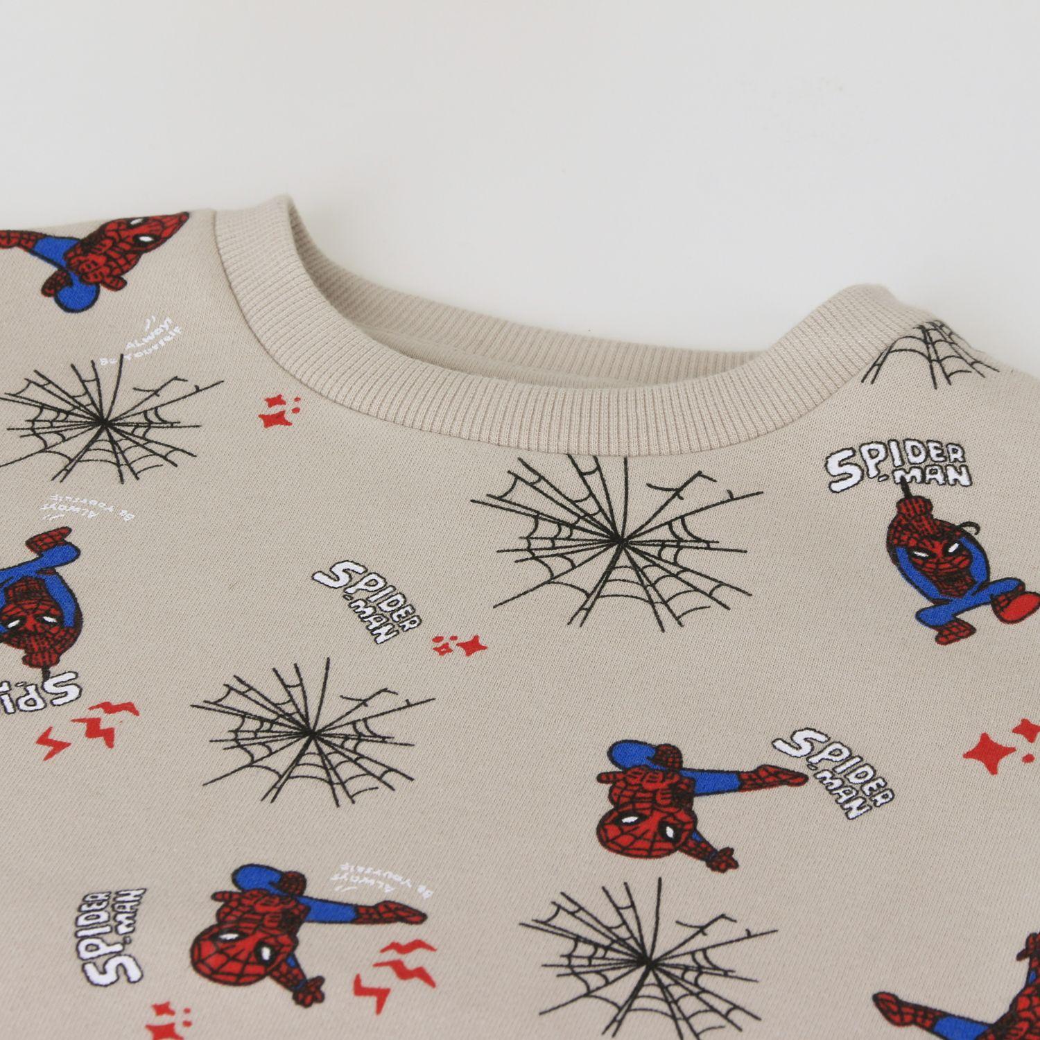Conjunto Buzo Niño Full Print Spiderman Beige Marvel-2