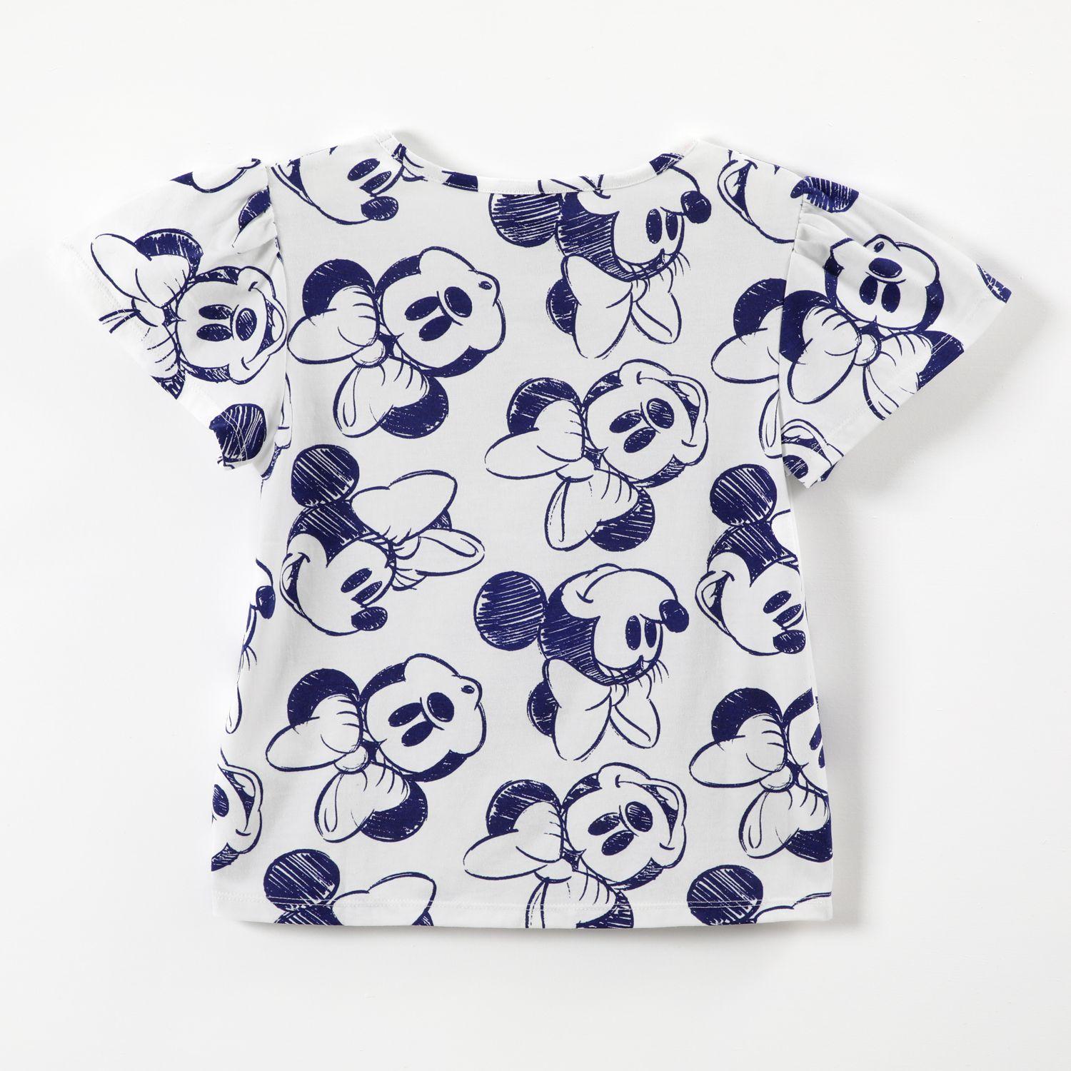 Polera Manga Corta Niña Caras Minnie Blanco Disney-1