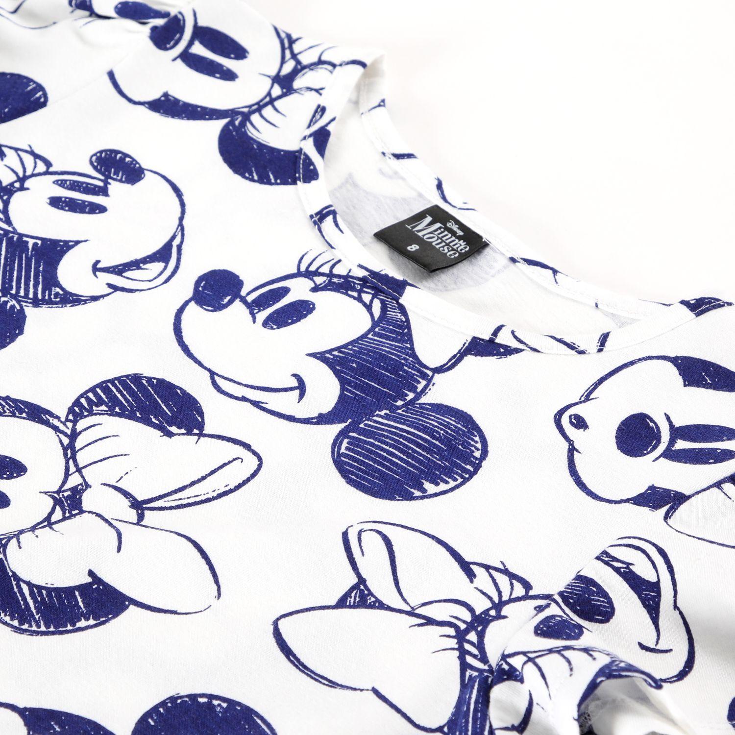 Polera Manga Corta Niña Caras Minnie Blanco Disney-2