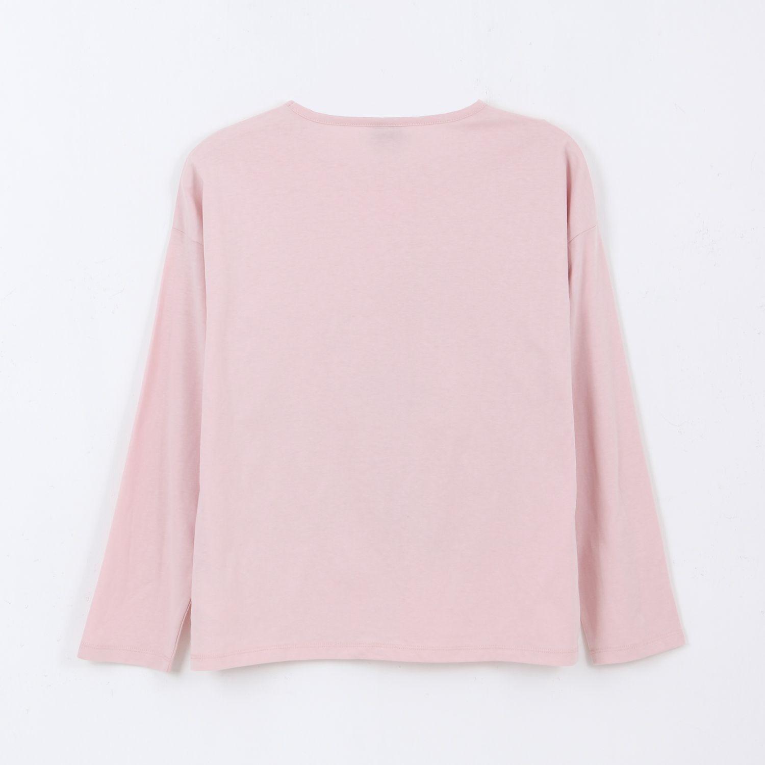 Polera Manga Larga Niña Lineal Minnie Mouse Rosado Disney-1