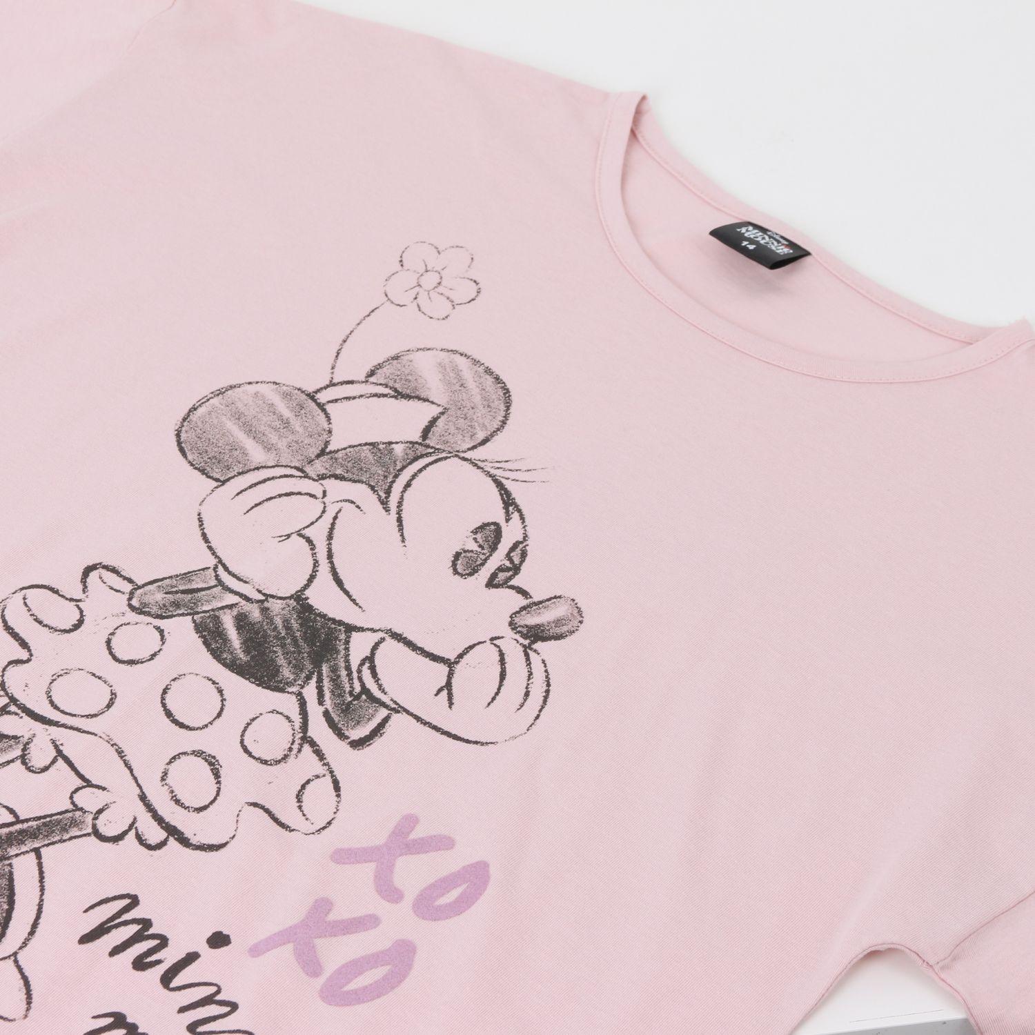 Polera Manga Larga Niña Lineal Minnie Mouse Rosado Disney-2