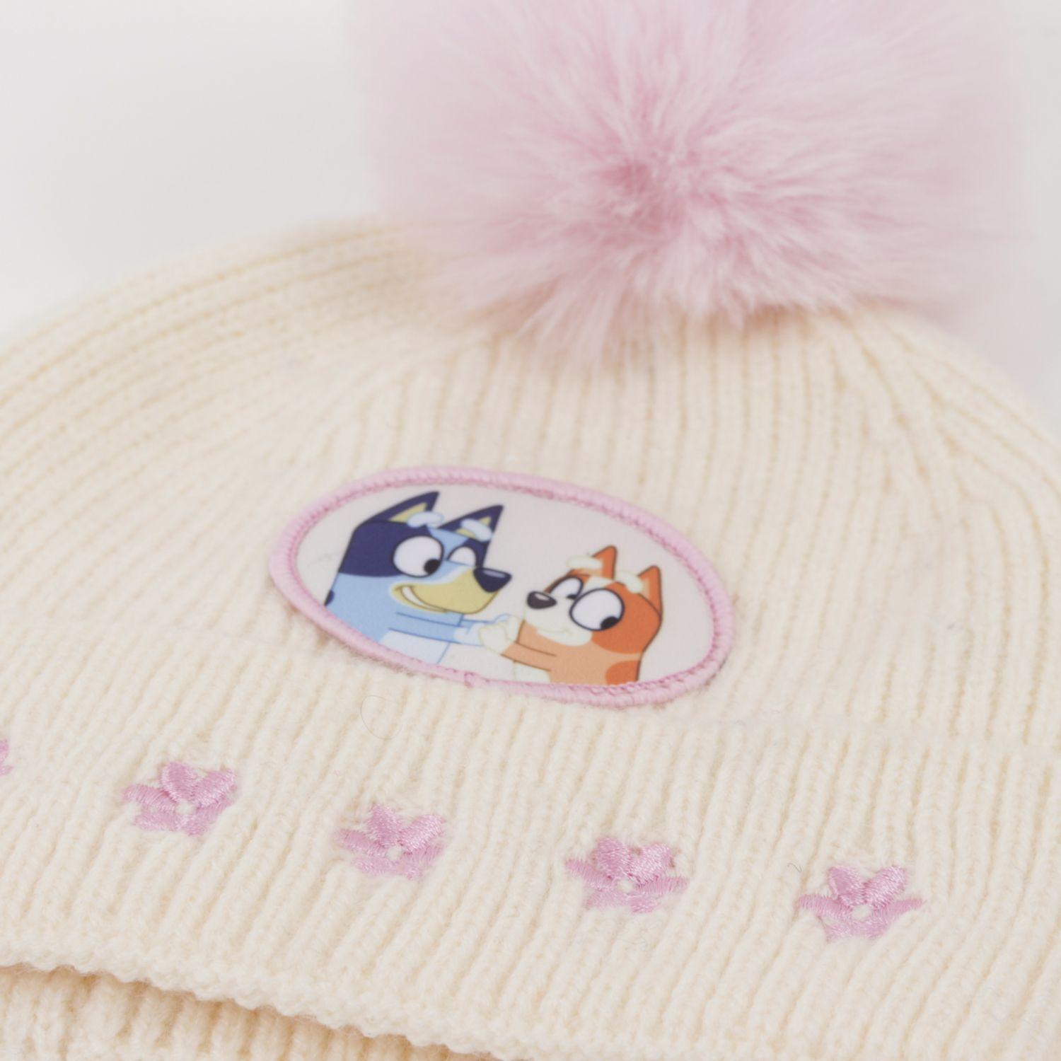 Gorro con Pompón Niña Flores Rosado Bingo & Bluey-2