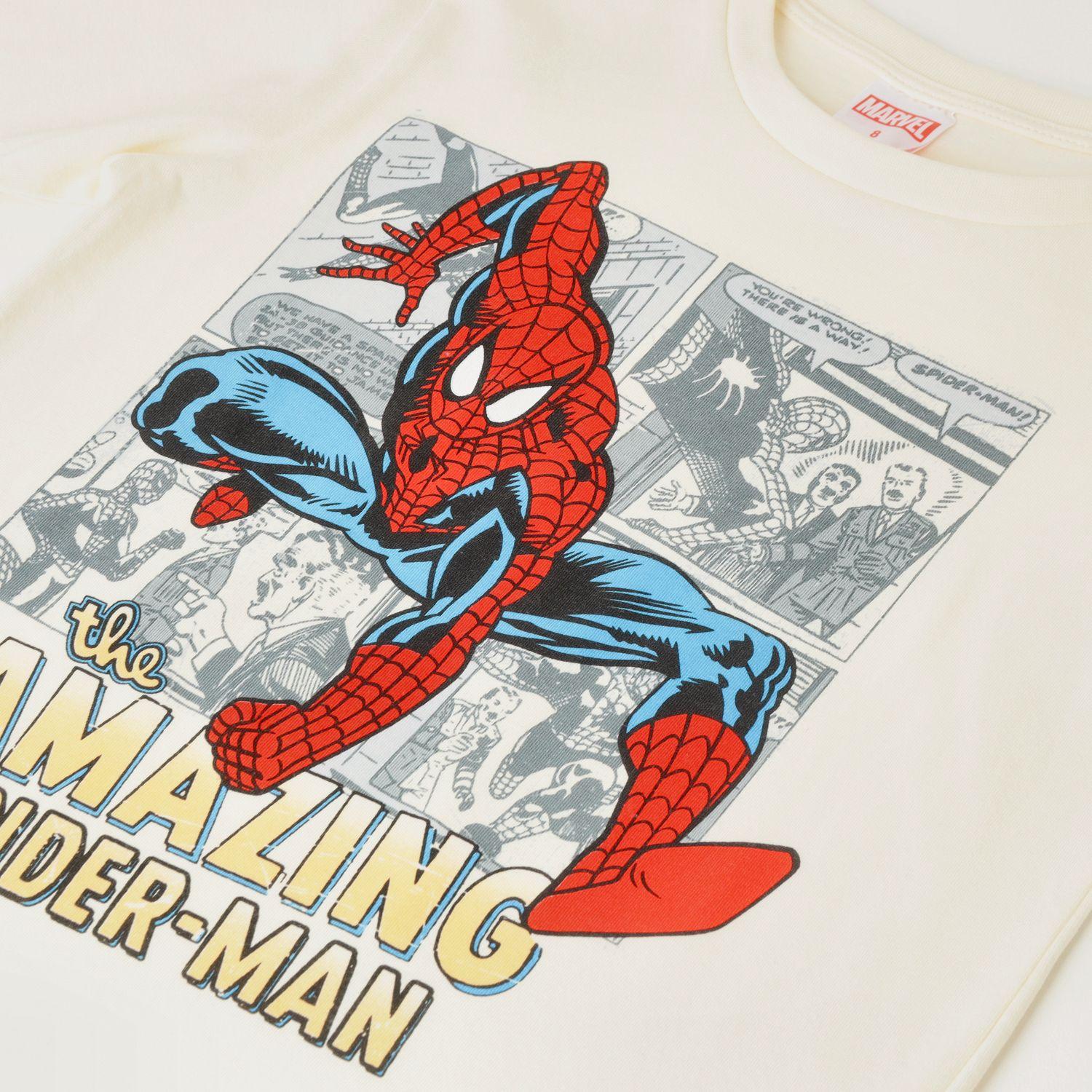 Conjunto Pijama Niño Spiderman Viñeta Beige Marvel-1