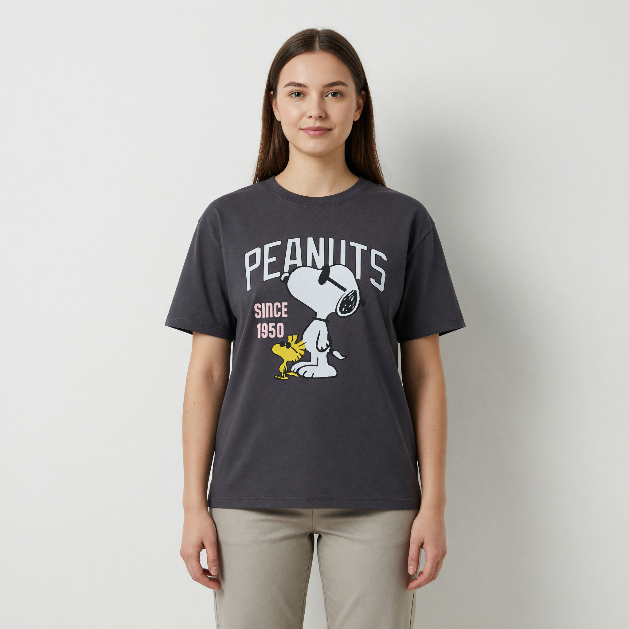 Polera Manga Corta Mujer Snoopy Personajes Marengo-0