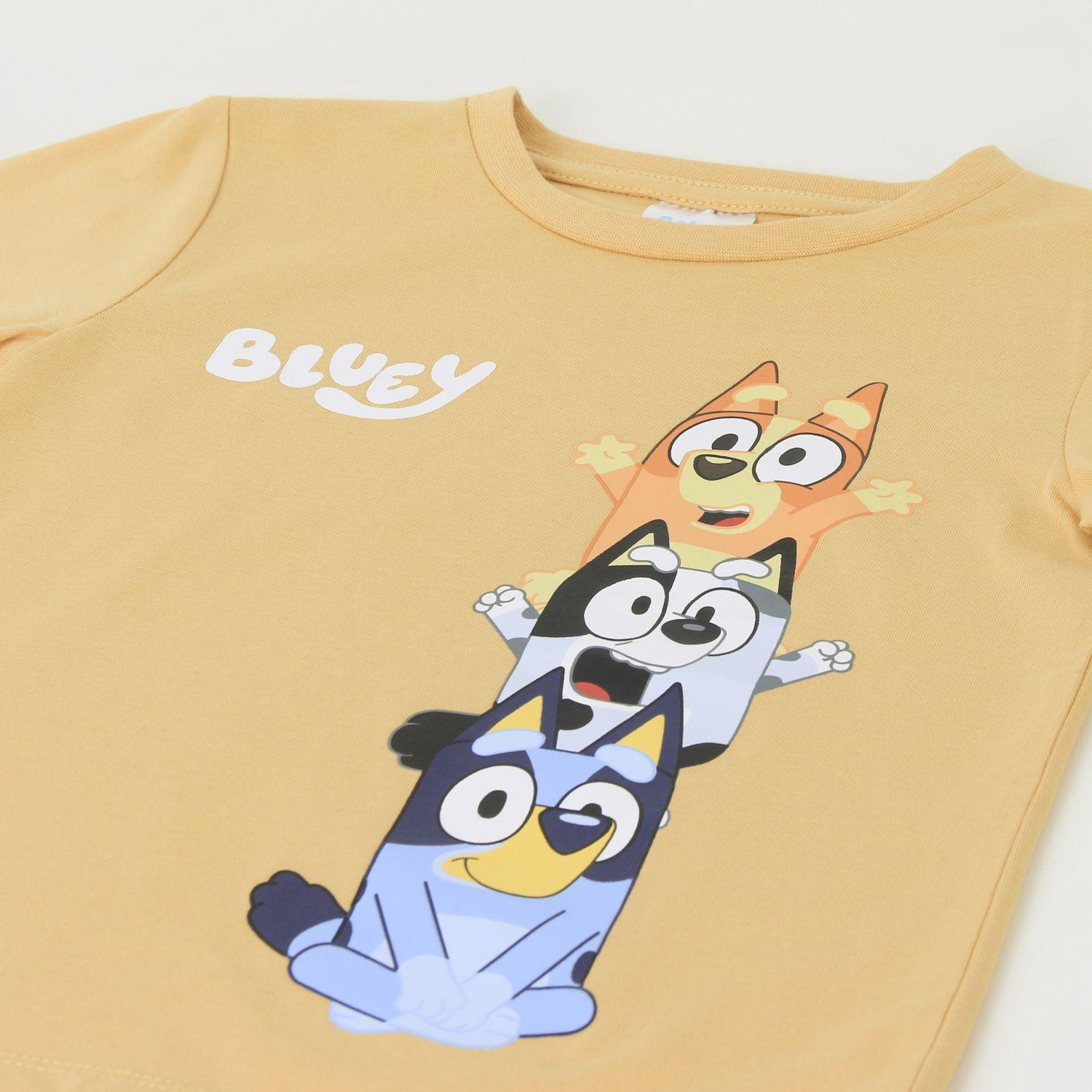 Polera Manga Larga Niño Jugando Amarillo Friends & Bluey-2