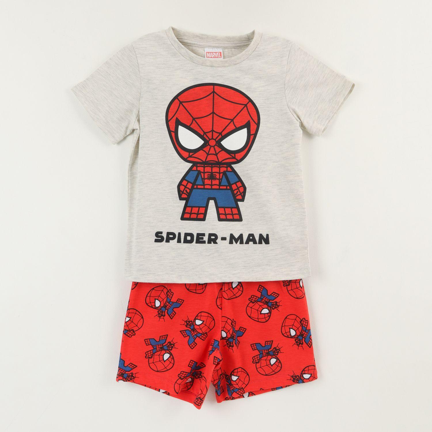 Pijama Manga Corta Niño Gris Parado Avengers Marvel-0