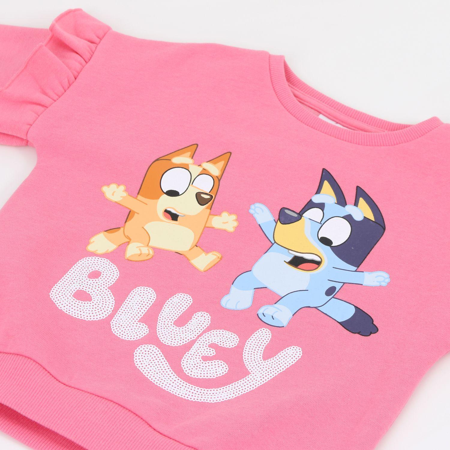 Polerón Cerrado Niña Vuelos Rosado Bingo & Bluey-2