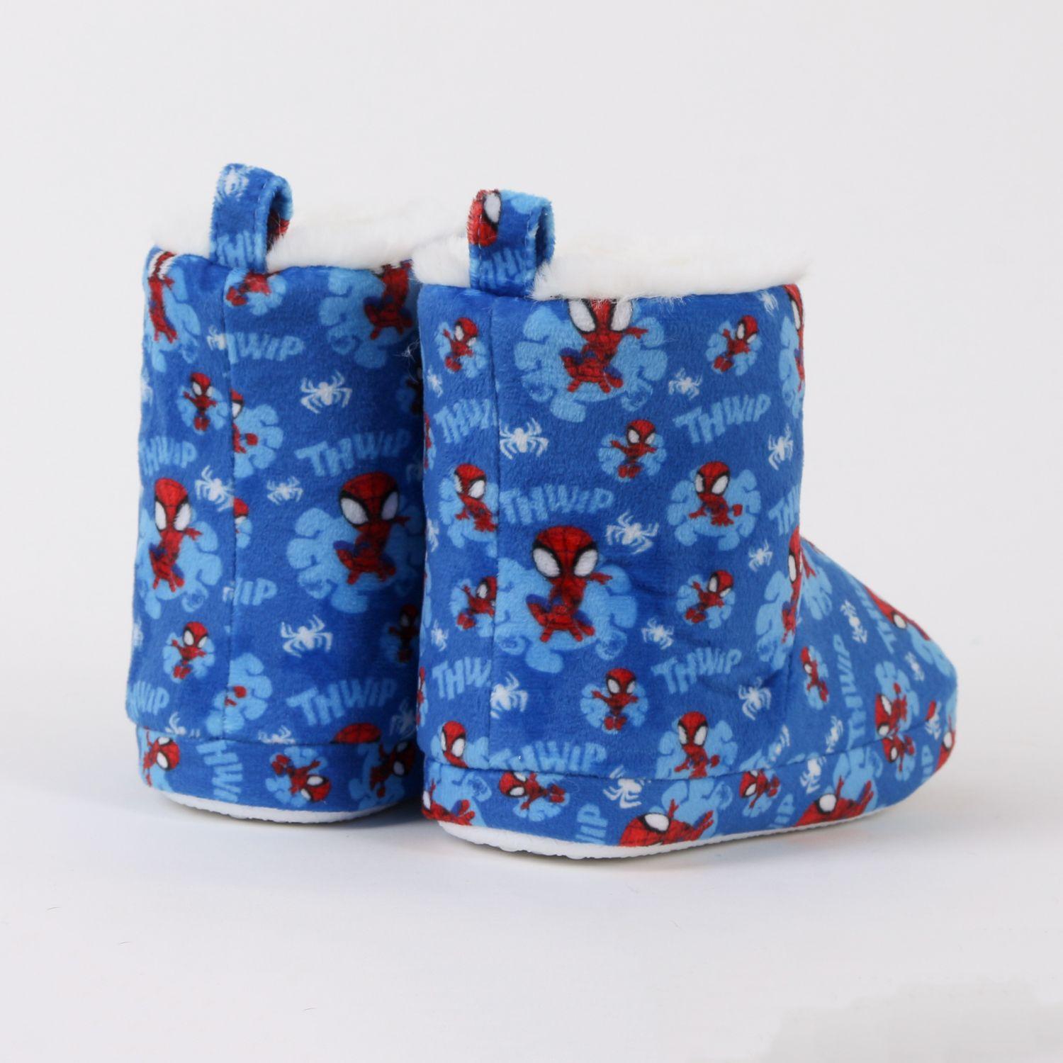 Pantufla Bota Niño Invernal Full Print Spidey Azul Marvel-2