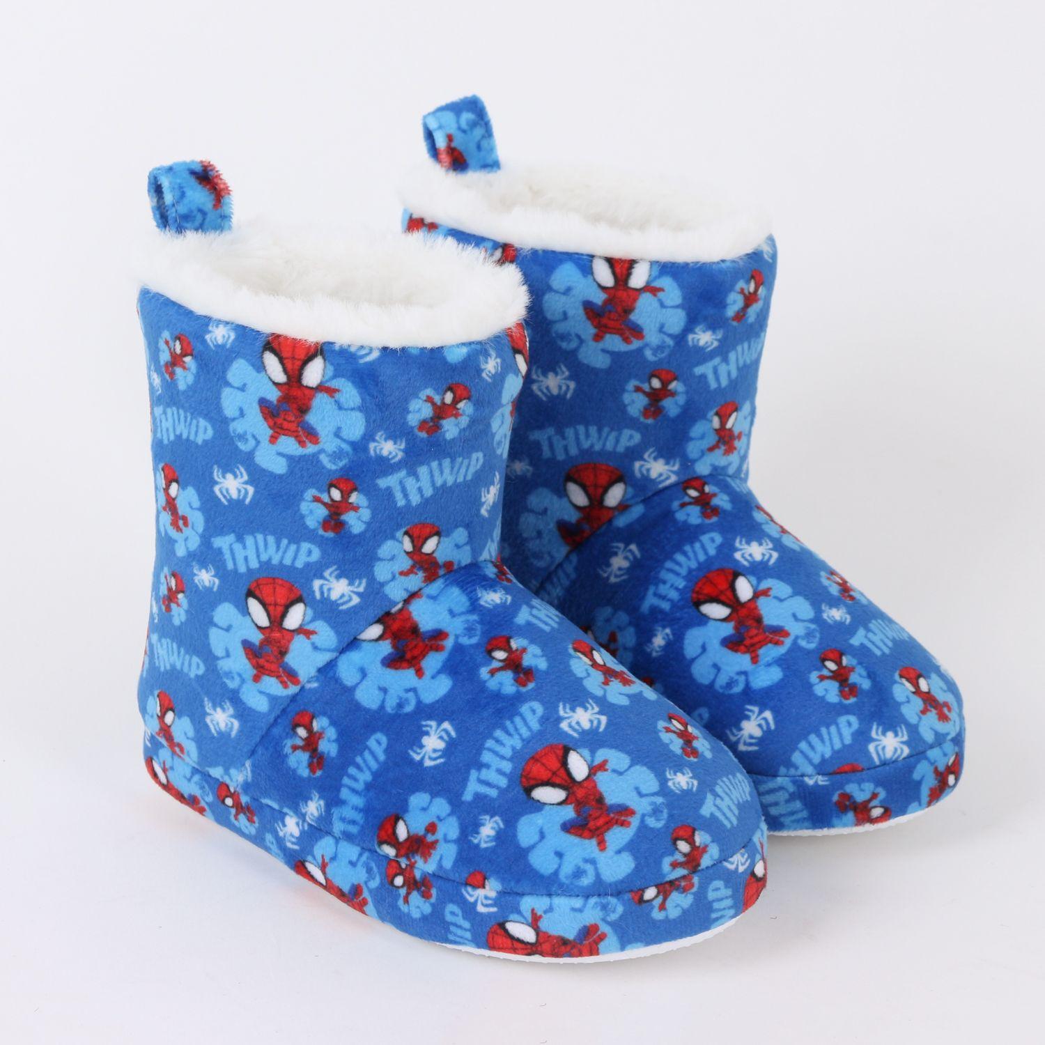 Pantufla Bota Niño Invernal Full Print Spidey Azul Marvel-0