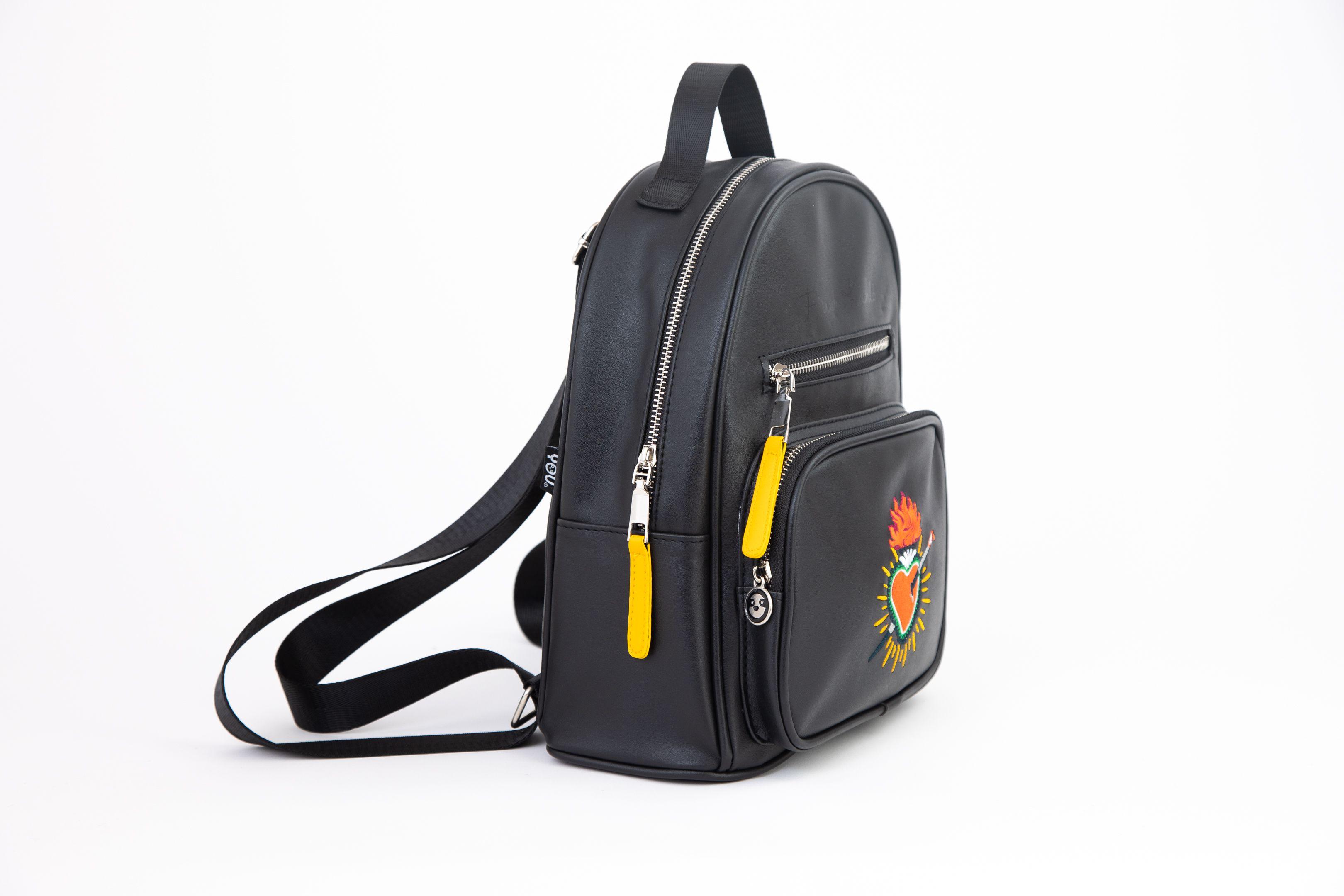 Cartera Mujer Corazon Negro Frida Kahlo-2