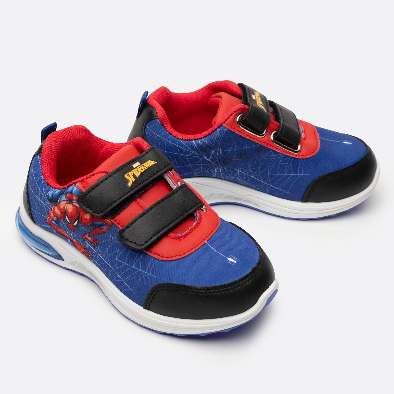 Zapatillas Con Luces Niño Trepando Spiderman Azul Marvel-1