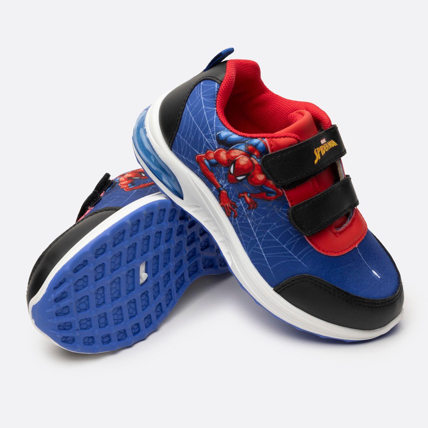 Zapatillas Con Luces Niño Trepando Spiderman Azul Marvel-2