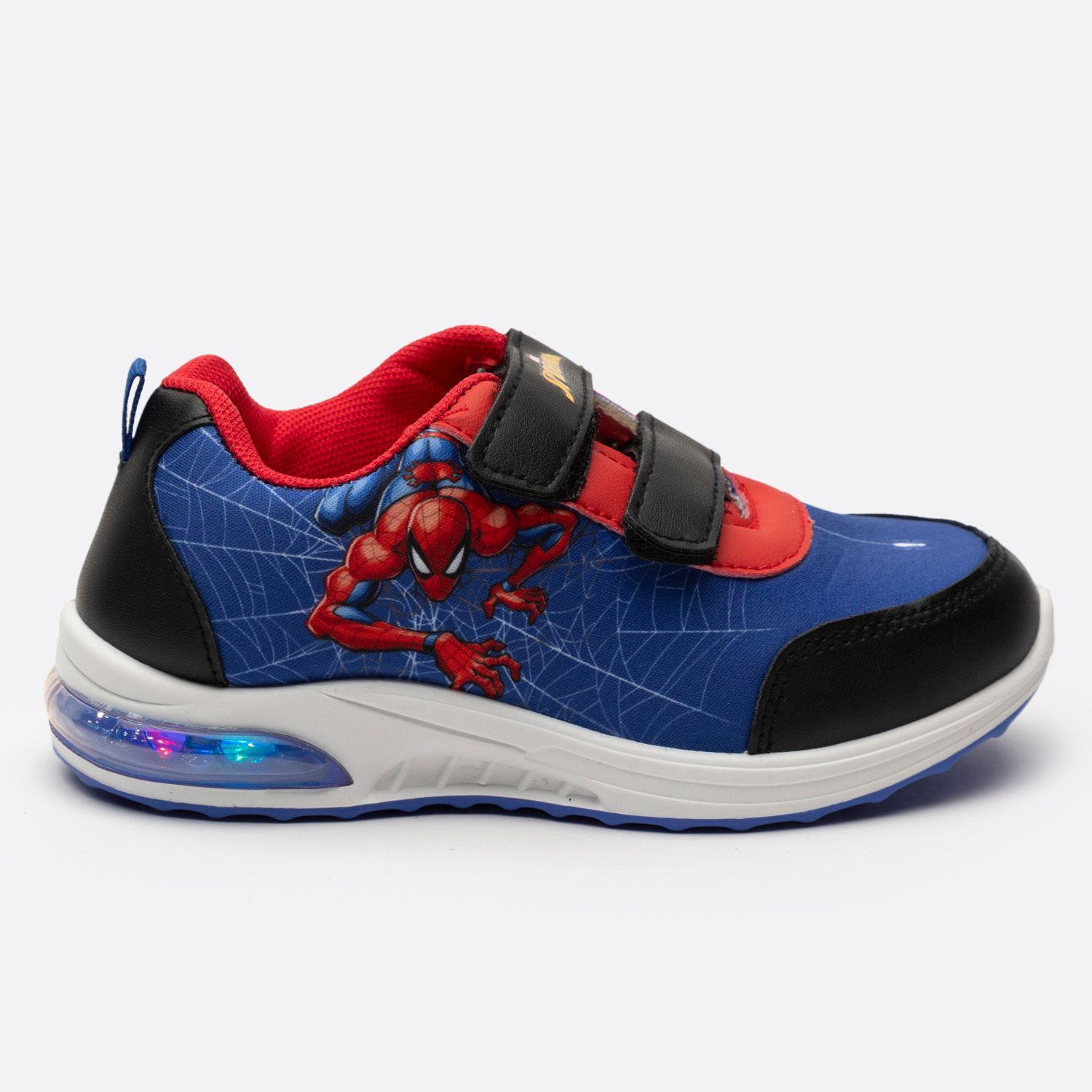 Zapatilla Con Luces Niño Trepando Spiderman Azul Marvel-0