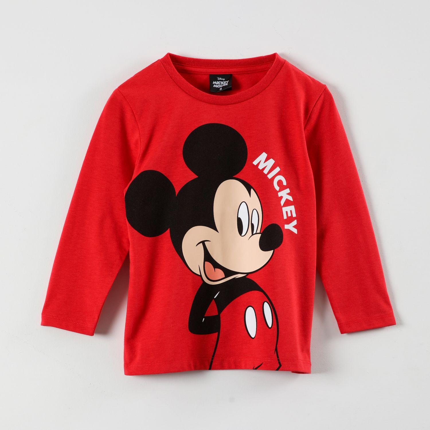 Polera Manga Larga Niño Mickey Outgoing Rojo Disney-0