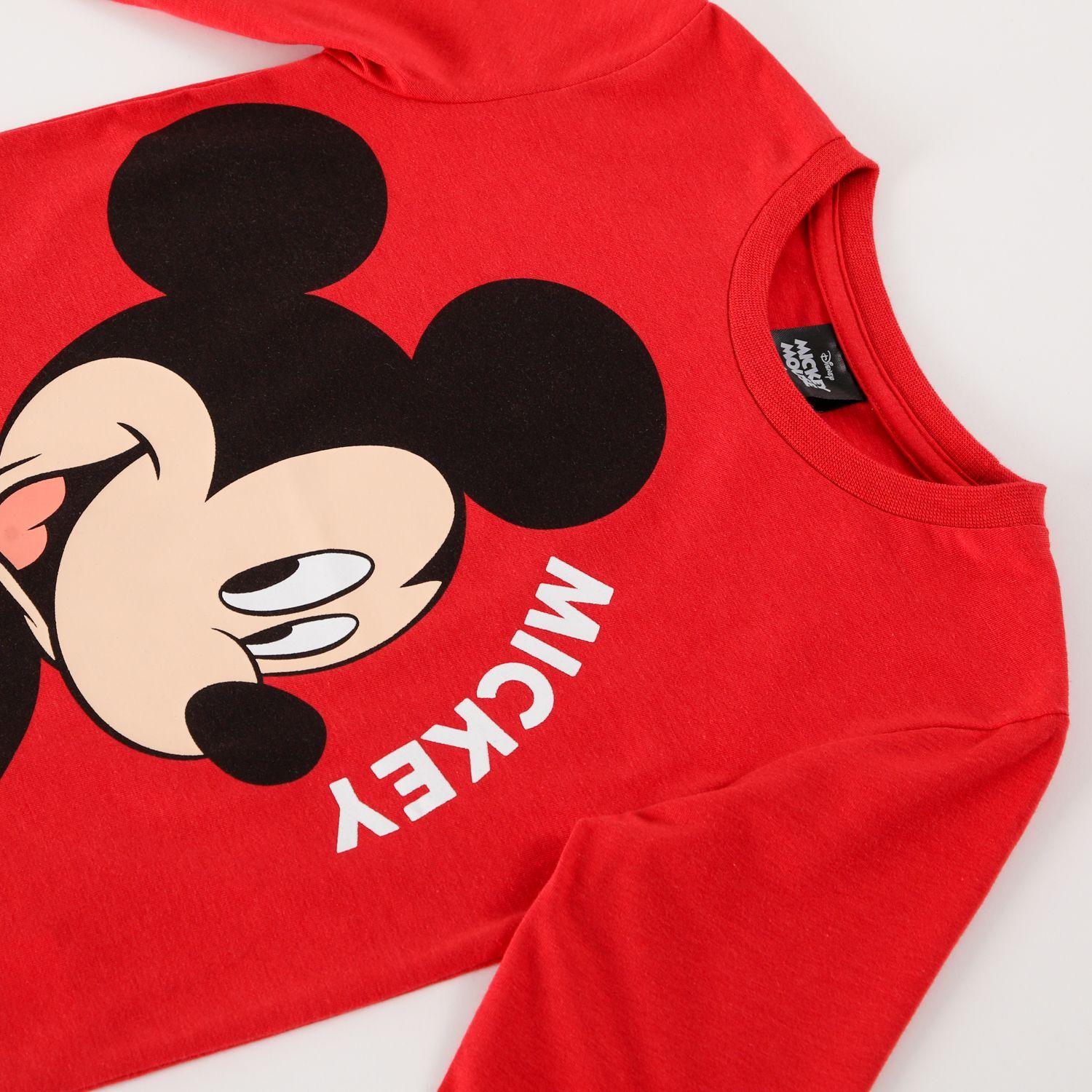 Polera Manga Larga Niño Mickey Outgoing Rojo Disney-1