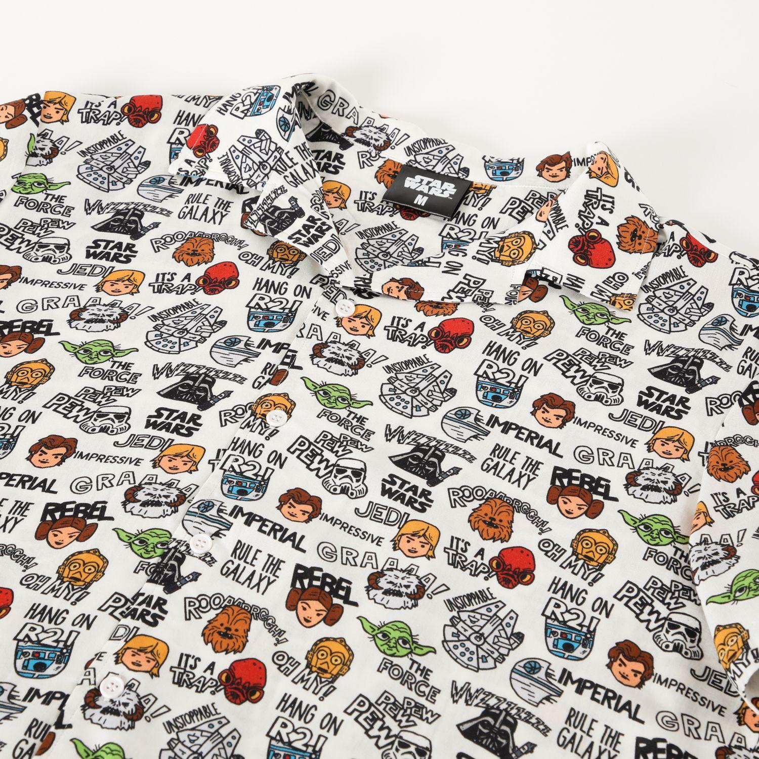 Guayabera Hombre Full Print Blanco Star Wars-2