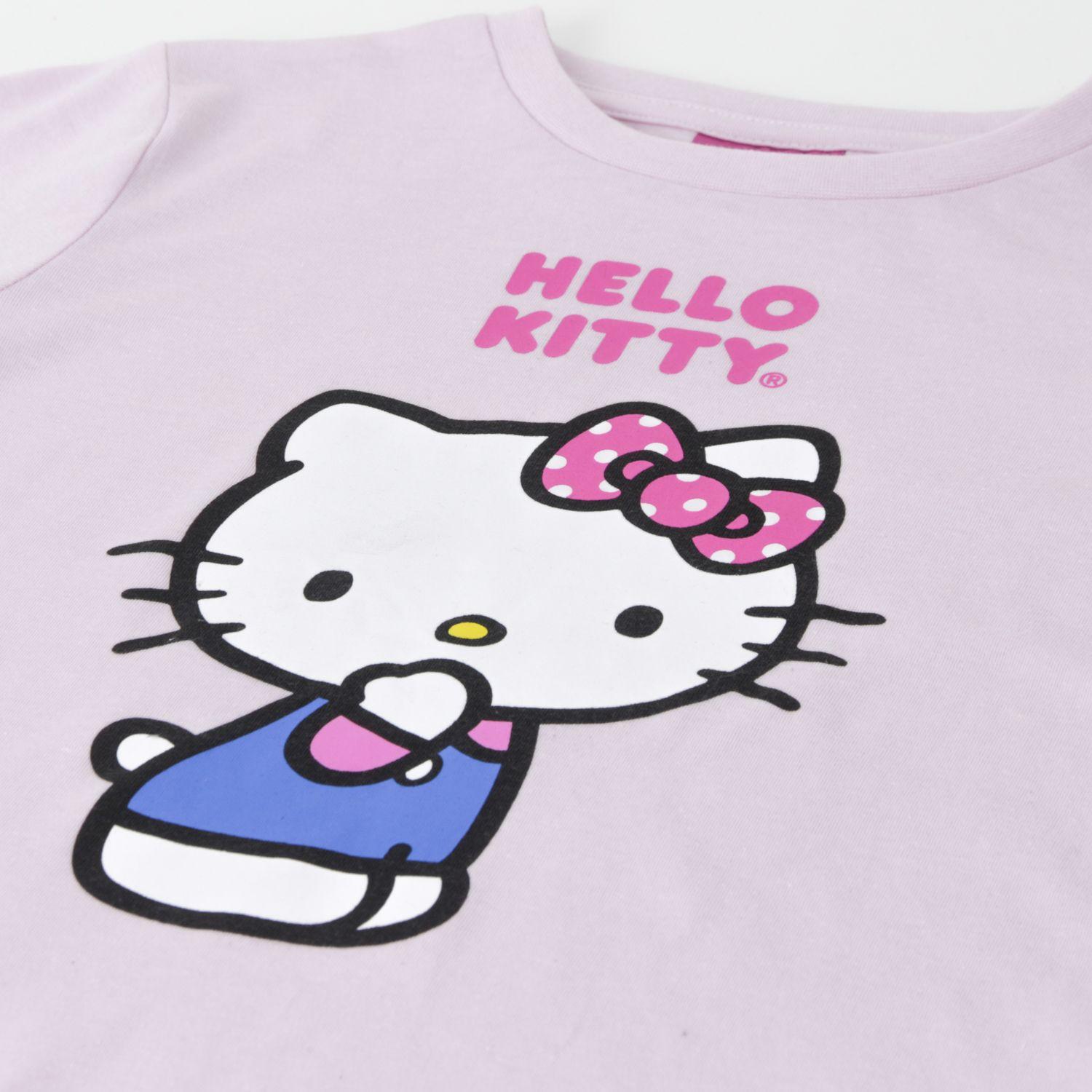 Polera Manga Larga Niña Personaje Blanco Hello Kitty-2