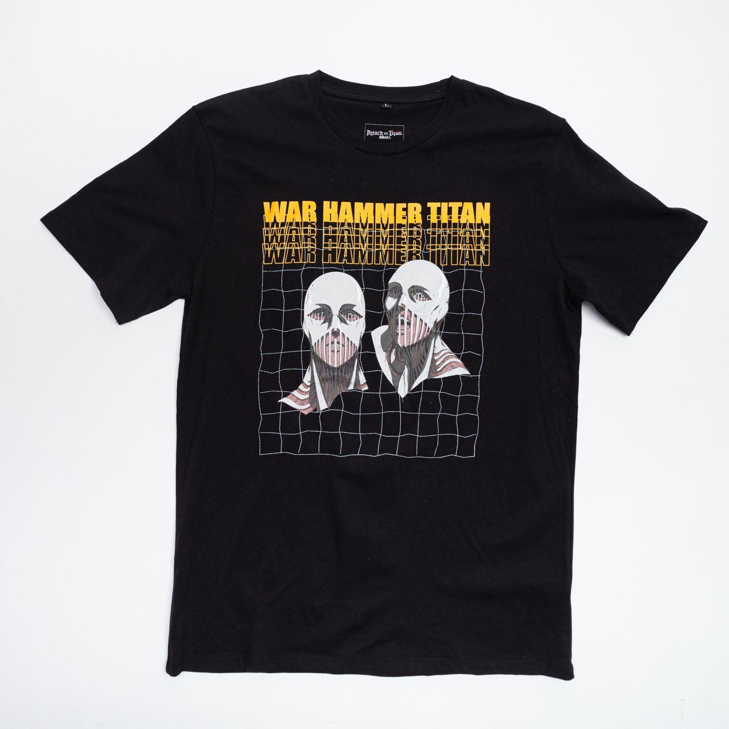 Polera Hombre Attack On Titan Martillo Negro-0