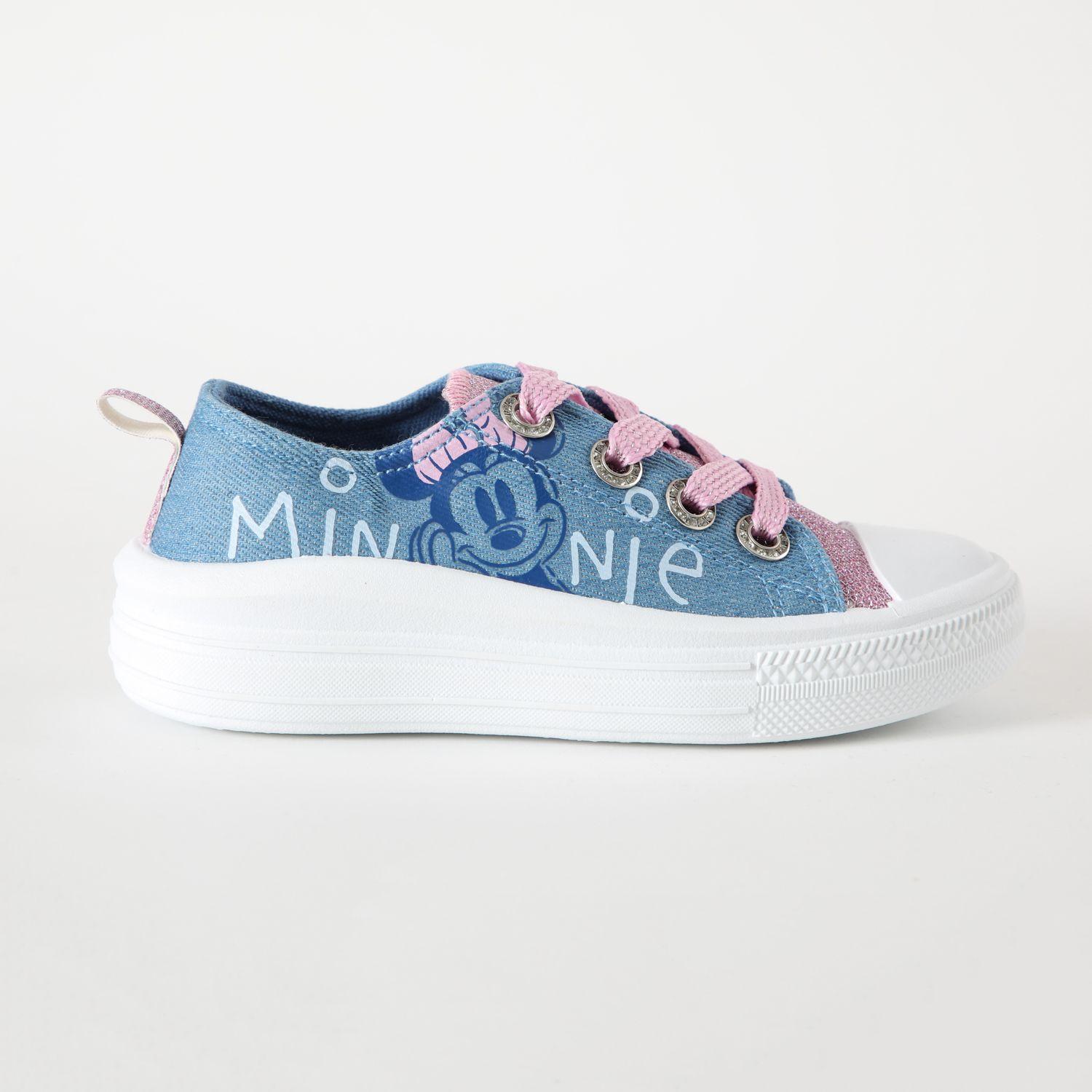 Zapatilla Lona Niña Feliz Minnie Celeste Disney-0